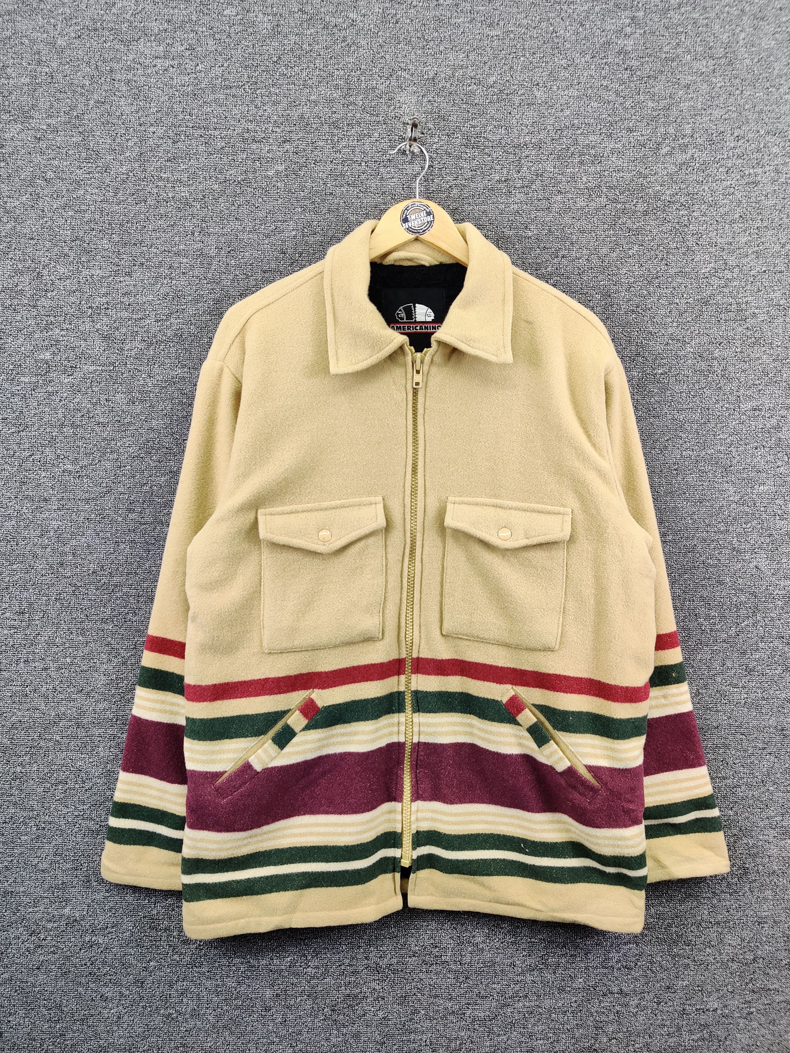 Japanese Brand Vintage Americanino Wool Coat Nice Design Size US M / EU 48-50 / 2 - 1 Thumbnail