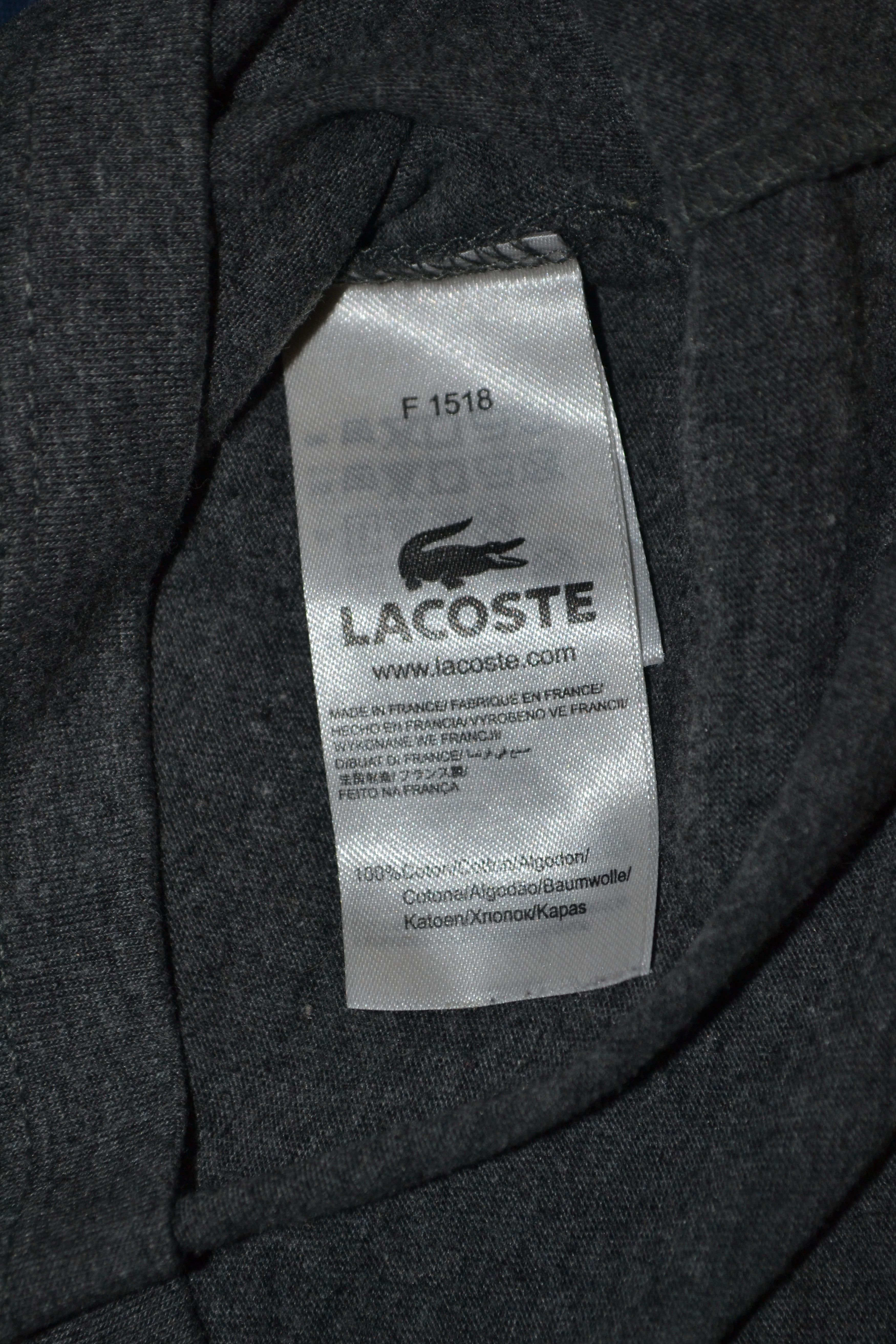 Lacoste Lacoste T-Shirt – Size S – Gray with Blue Crocodile Logo Size US S / EU 44-46 / 1 - 7 Thumbnail
