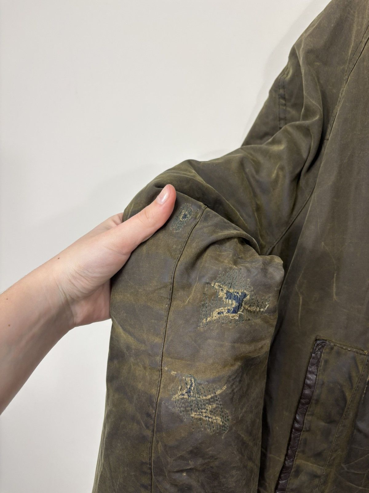 Barbour Barbour Longhurst Wax Cotton Men’s Khaki Waxed Jacket Coat Size US XXL / EU 58 / 5 - 18 Thumbnail