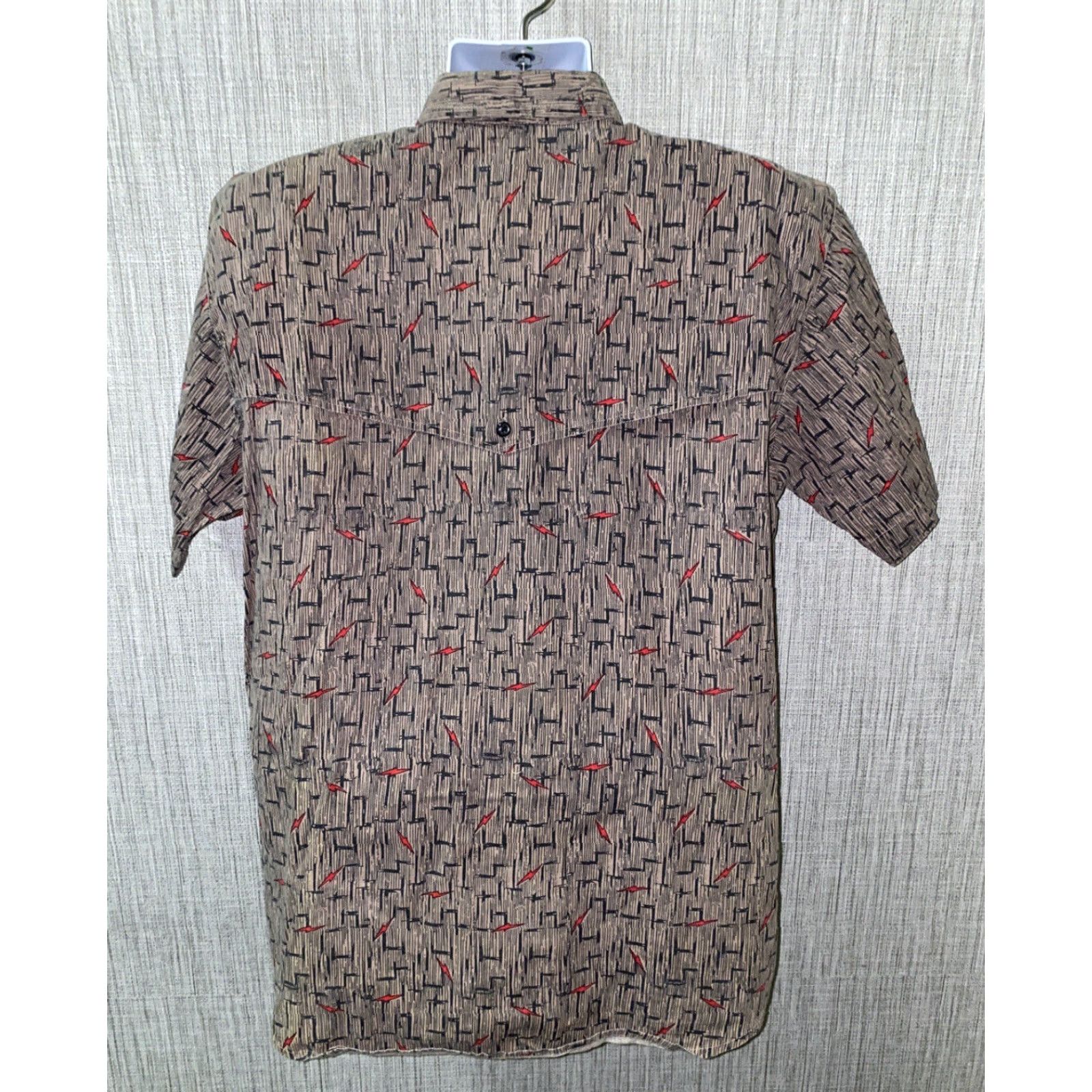 Vintage Rodeo Active Mens Short Sleeve Cotton Button-Up Shirt Size M Brown Casual Geometric Size US M / EU 48-50 / 2 - 4 Thumbnail