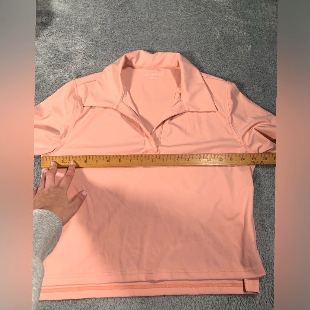 TravisMathew Travis Mathew polo cropped small Women T-Shirt S Orange Golf Polo Shirt Cropped Small Women's Travis Mathew Orange Polo T-Shirt Size S / US 4 / IT 40 - 5 Thumbnail