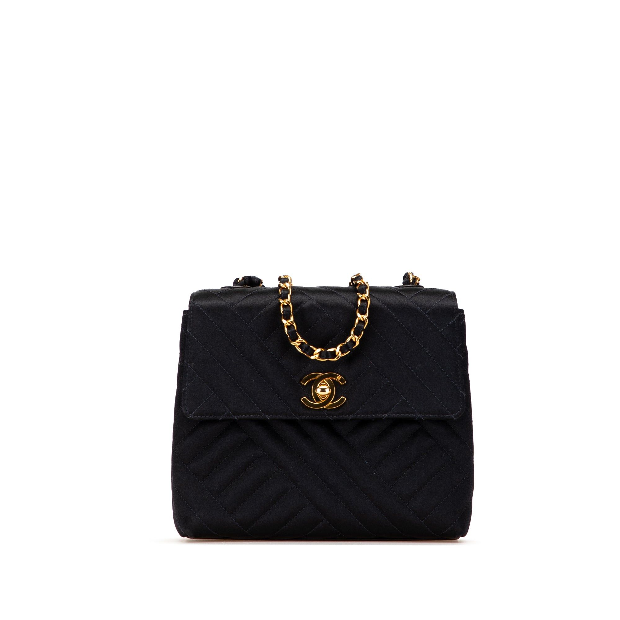 Chanel Mini Square Diagonal Quilted Satin Single Flap Size ONE SIZE - 1 Thumbnail