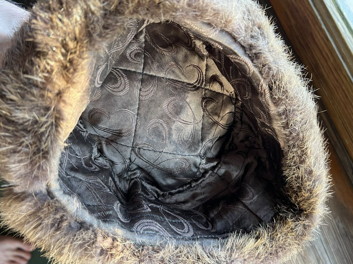 Vintage Vintage Ushanka trapper rabbit leather hat rare Size ONE SIZE - 15 Thumbnail
