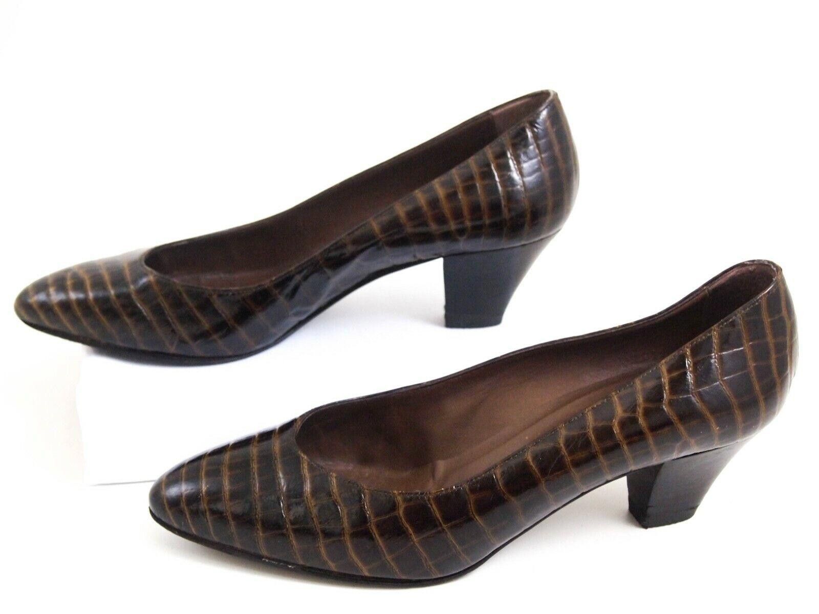 Prada Prada Croc Heels Pumps Brown Womens Size US 7 EU 37 Size US 7 / IT 37 - 5 Thumbnail