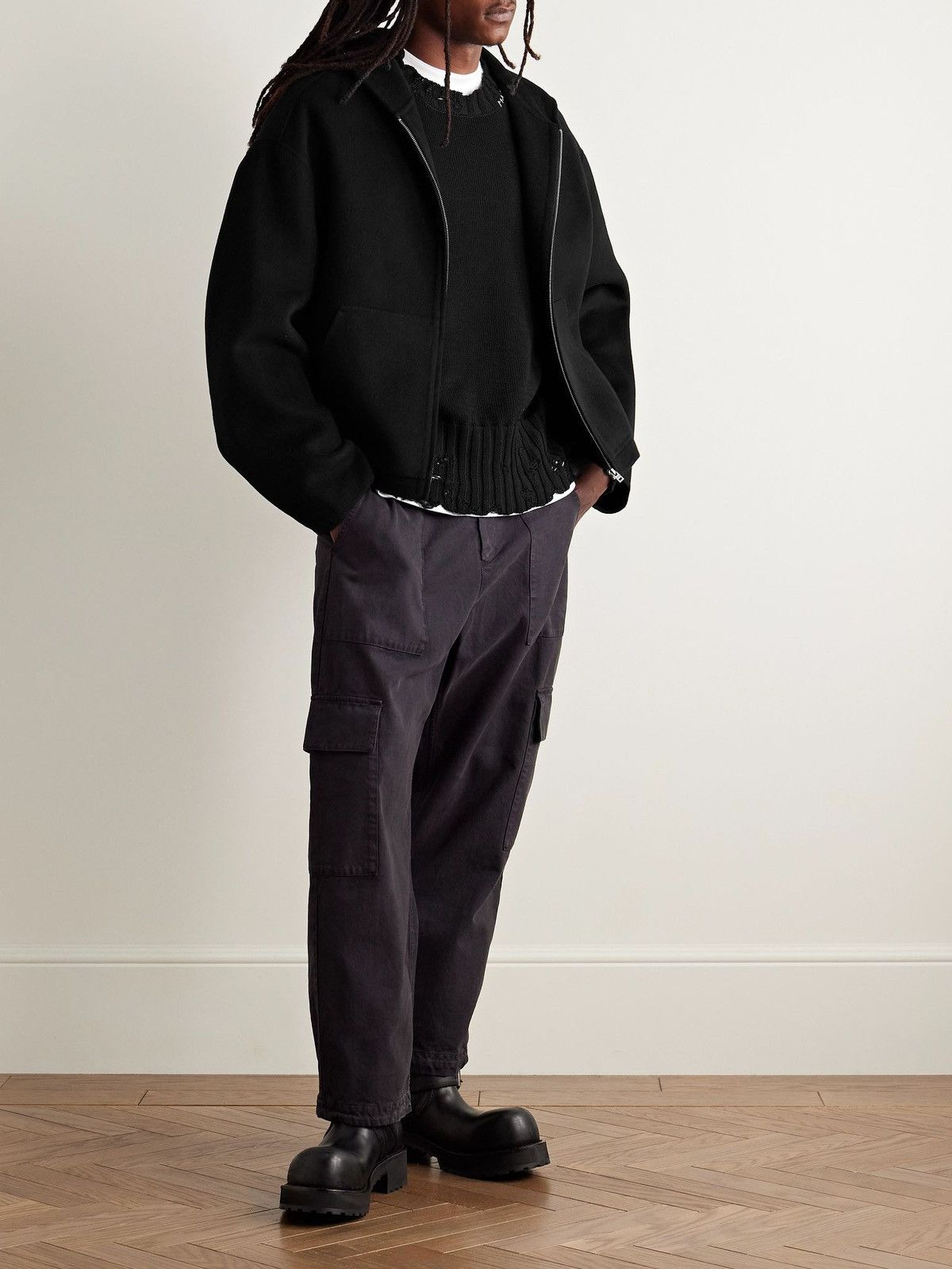 Acne Studios Acne Studios Wool and Cashmere Jacket with Hood Size US S / EU 44-46 / 1 - 4 Thumbnail