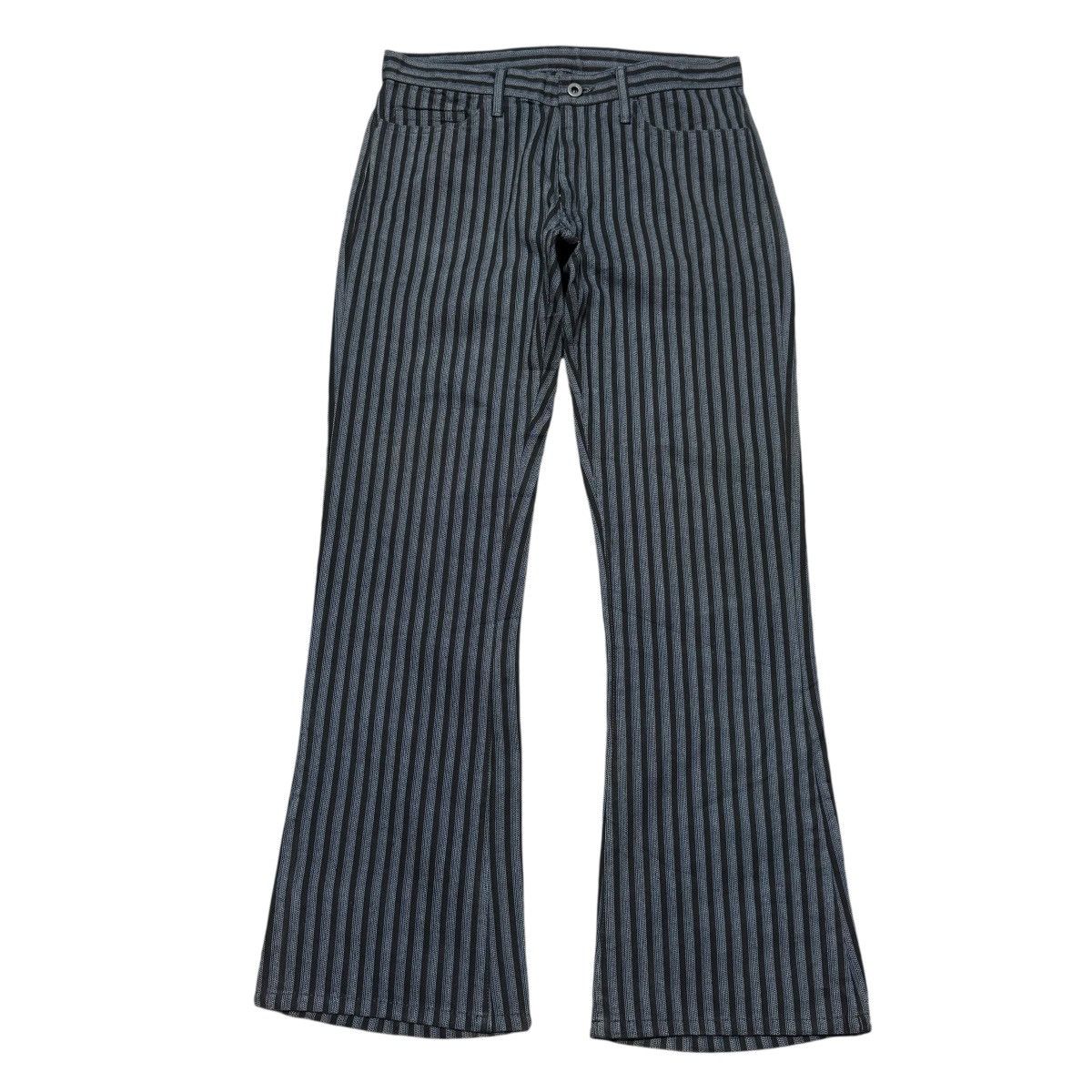 Japanese Brand EDGE RUPERT Striped Denim Flare Jeans Size US 30 / EU 46 - 1 Thumbnail