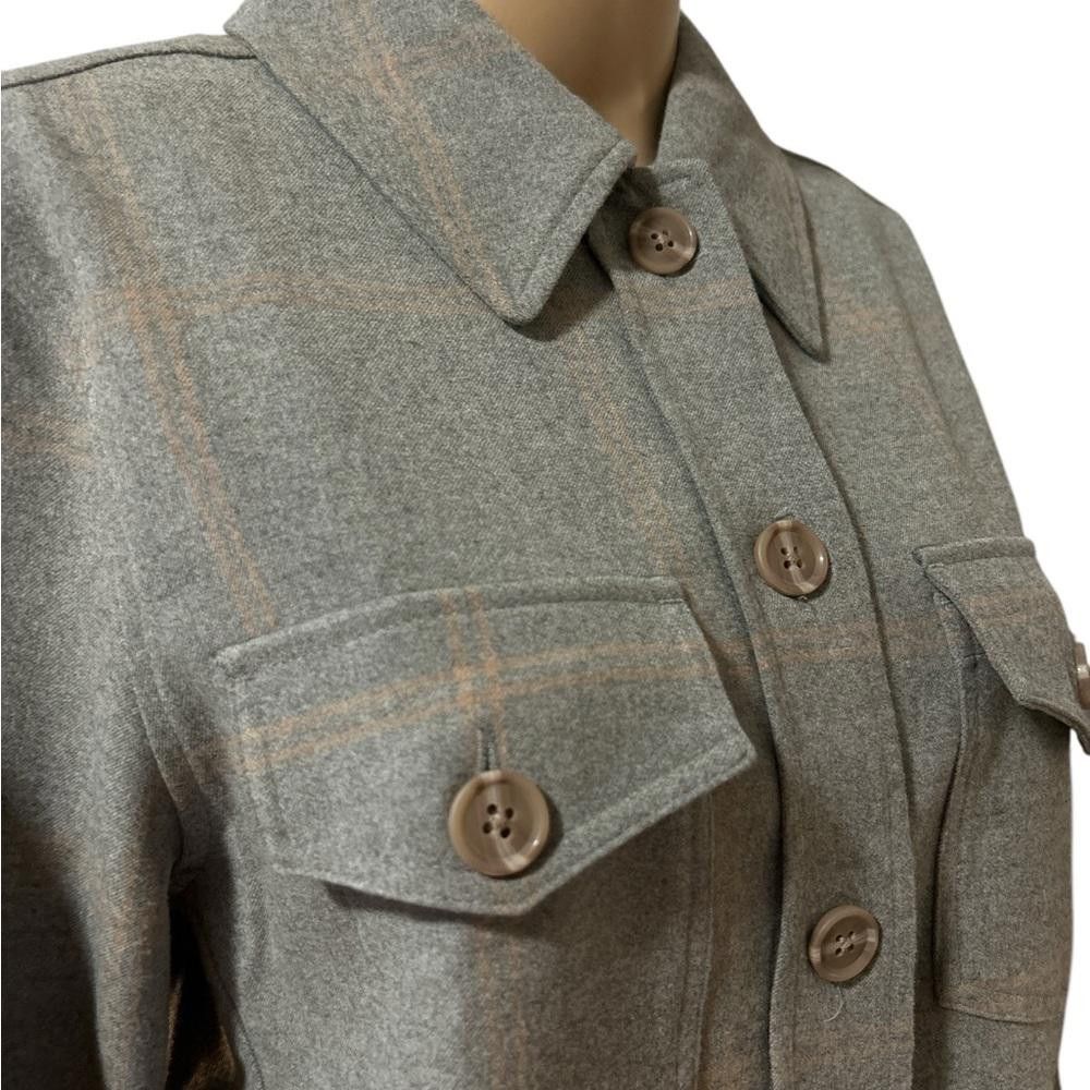 Designer RW&CO Gray Shirt Jacket Size S / US 4 / IT 40 - 4 Thumbnail