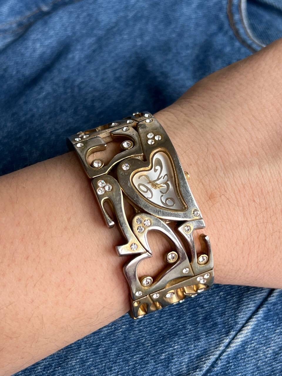 Japanese Brand × Vintage Vintage ❤️ Heart Japanese style futuristic Steel Watch Size ONE SIZE - 7 Thumbnail