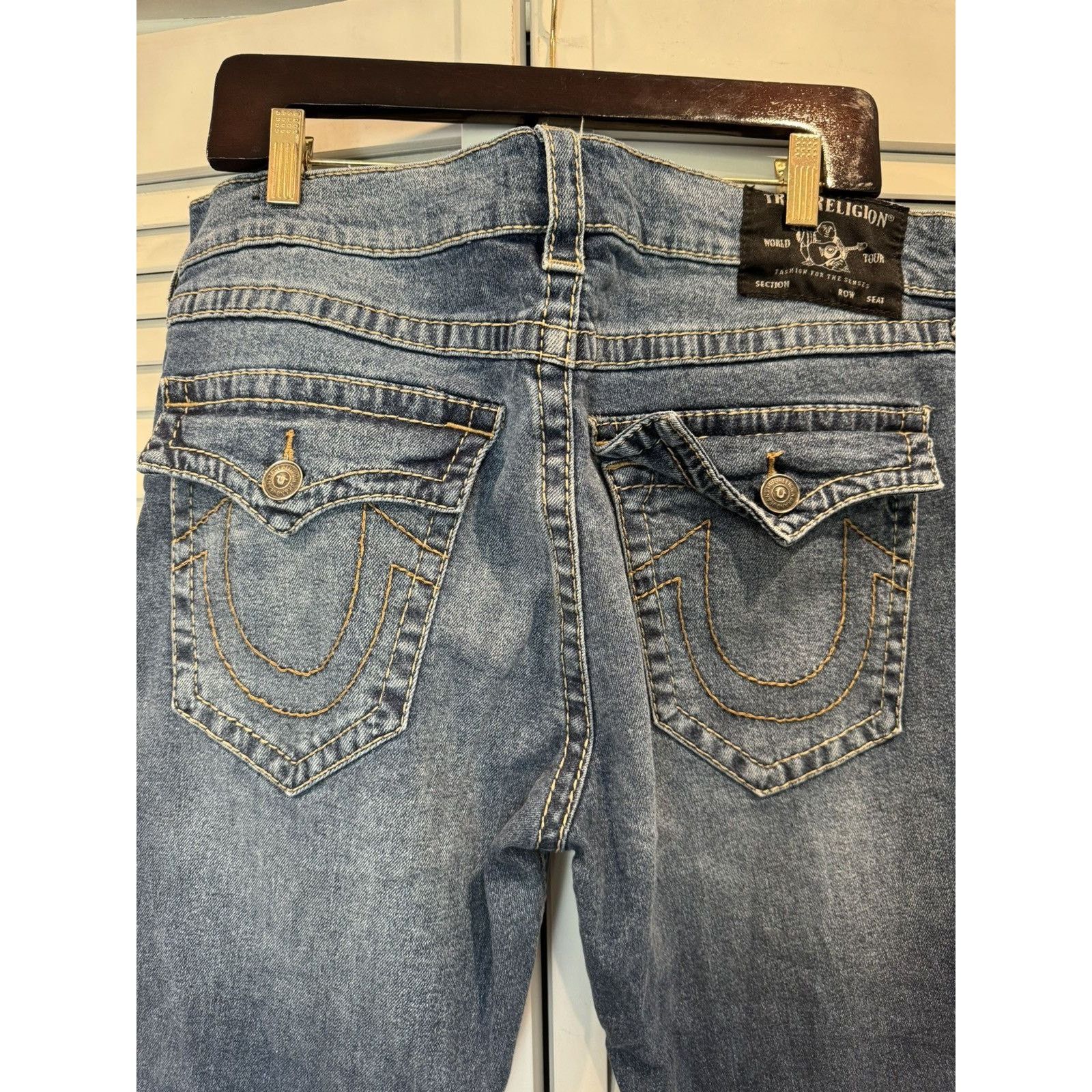 True Religion × Vintage True Religion Jeans Ricky Relaxed Straight Distressed Denim Size US 38 / EU 54 - 4 Thumbnail