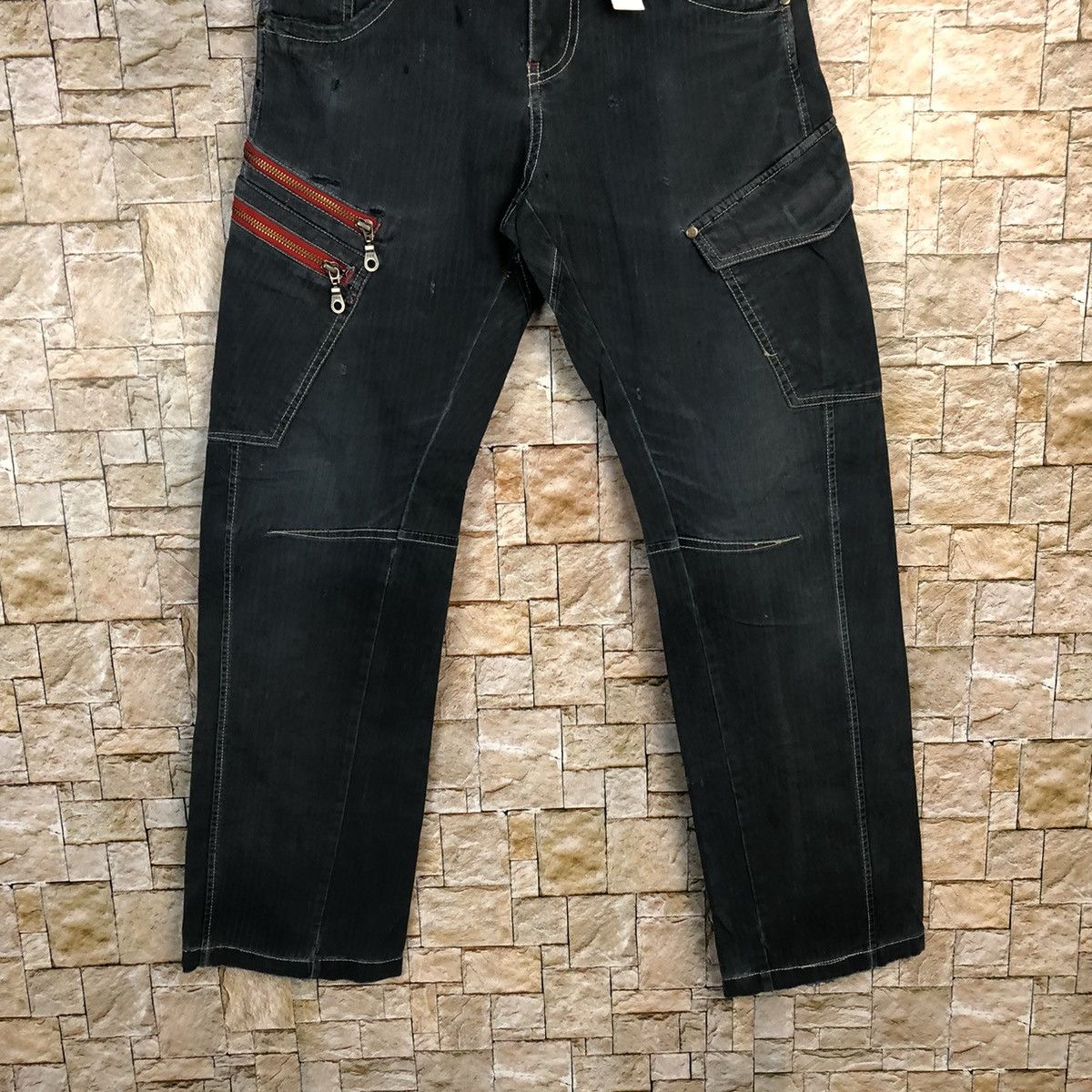 Japanese Brand Hummer Blue Cargo utility tactical Multipocket Pants #A723 Size US 28 / EU 44 - 3 Thumbnail