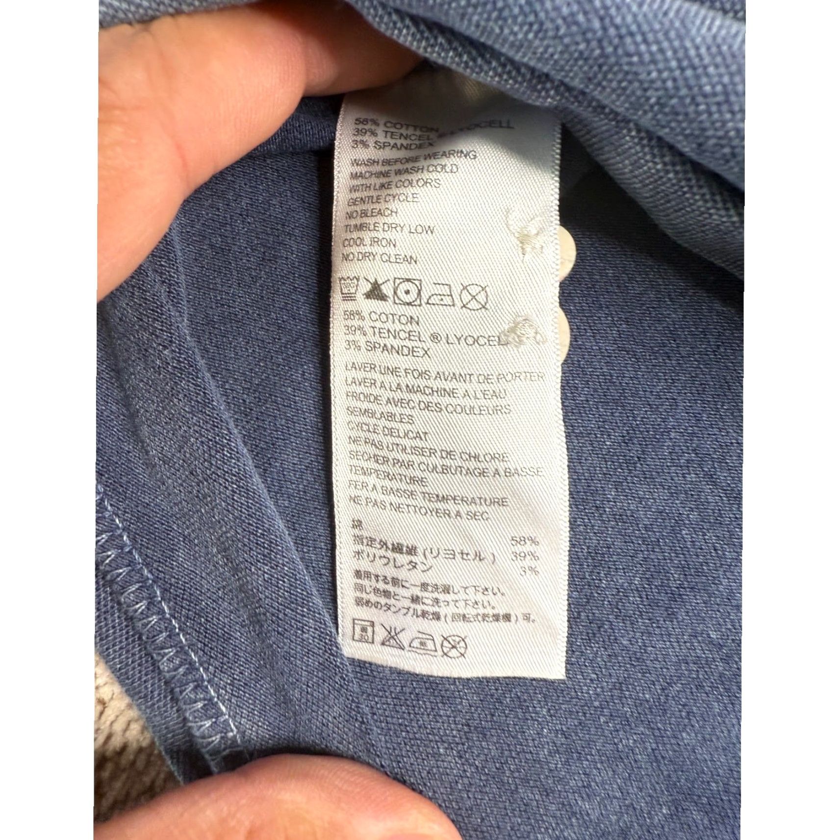 Tommy Bahama Tommy Bahama Jeans Long Sleeve Polo Shirt Denim Specialist XL Men Blue Den Inc Indigo Wash Casual Shirt 3-Button Mens Size US XL / EU 56 / 4 - 4 Thumbnail