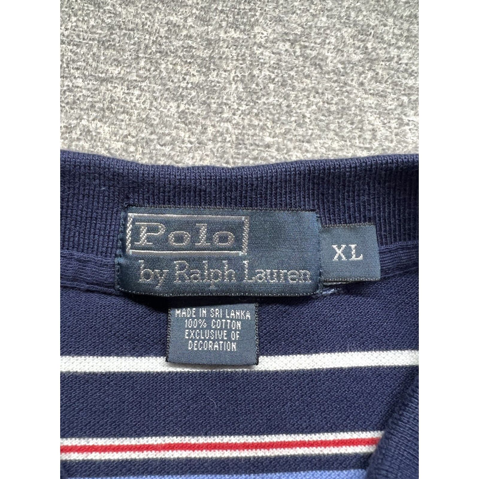 Ralph Lauren VINTAGE Polo Golf Ralph Lauren Mens Extra Large Shirt Striped Blue Gold Pony Cotton Size US XL / EU 56 / 4 - 7 Thumbnail
