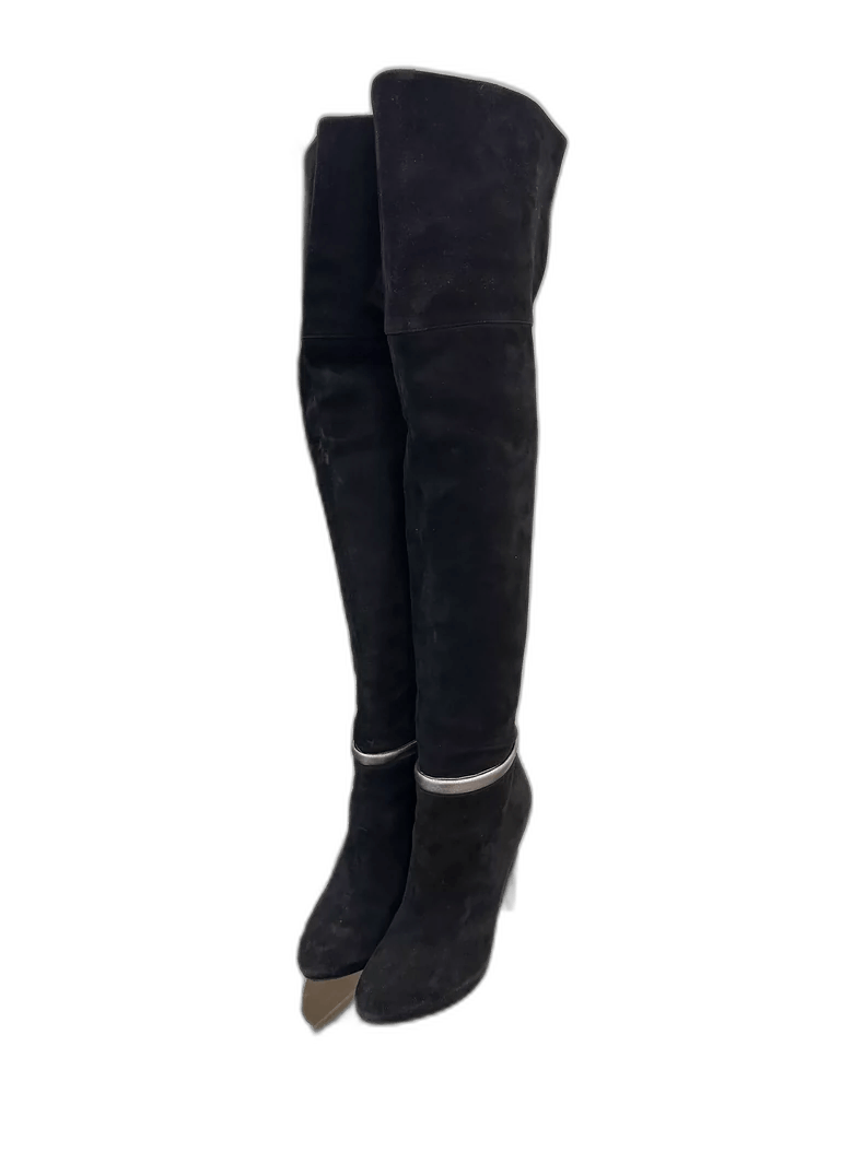 Fendi Black Suede Over-the-Knee Boots