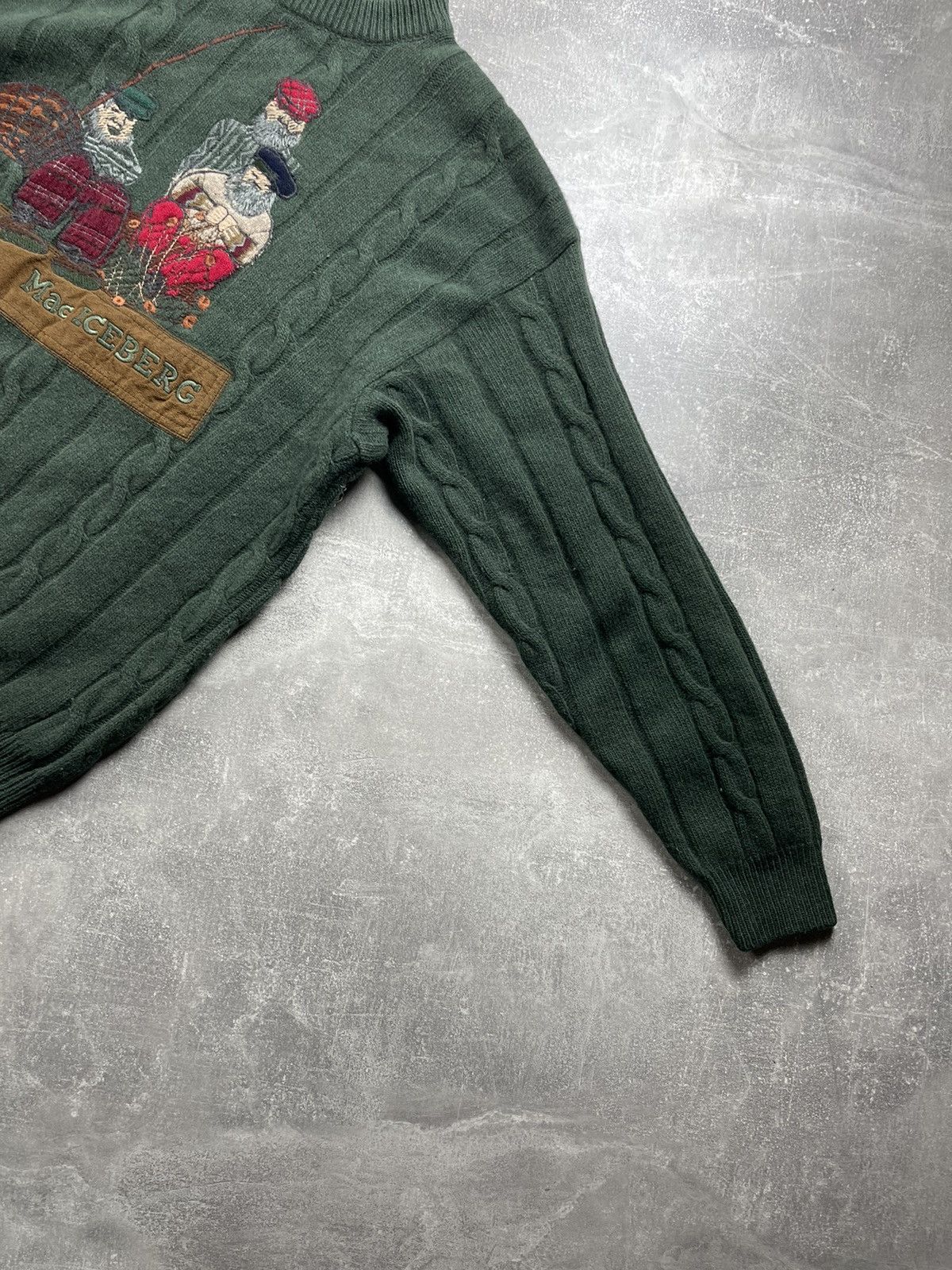 Iceberg Iceberg 90s “Clan of Mac Iceberg” Embroidered Sweater Green Size US XL / EU 56 / 4 - 4 Thumbnail
