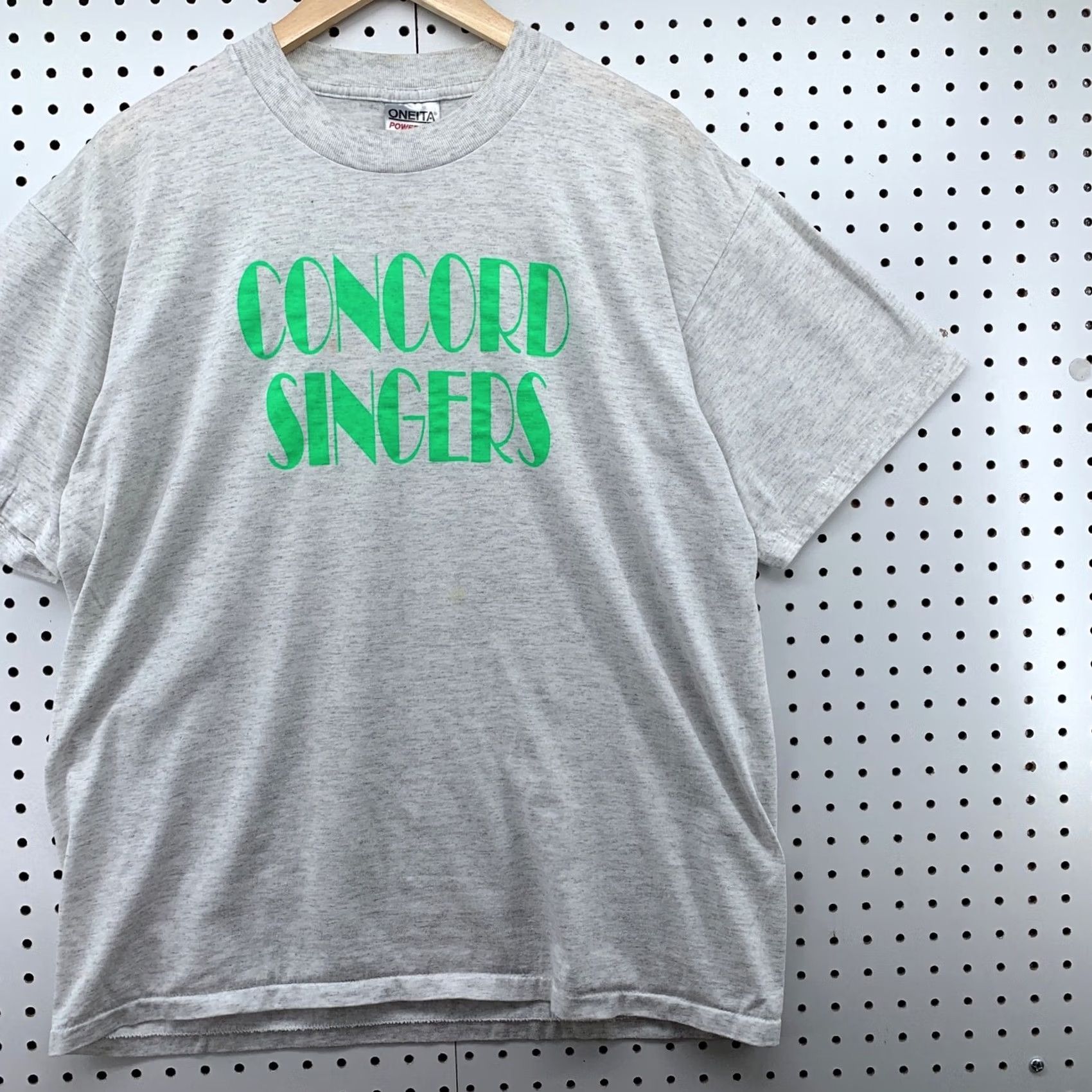 Vintage VINTAGE 90s Concord Singer Shirt Mens XL Gray Single Stitch Oneita USA Size US XL / EU 56 / 4 - 5 Thumbnail