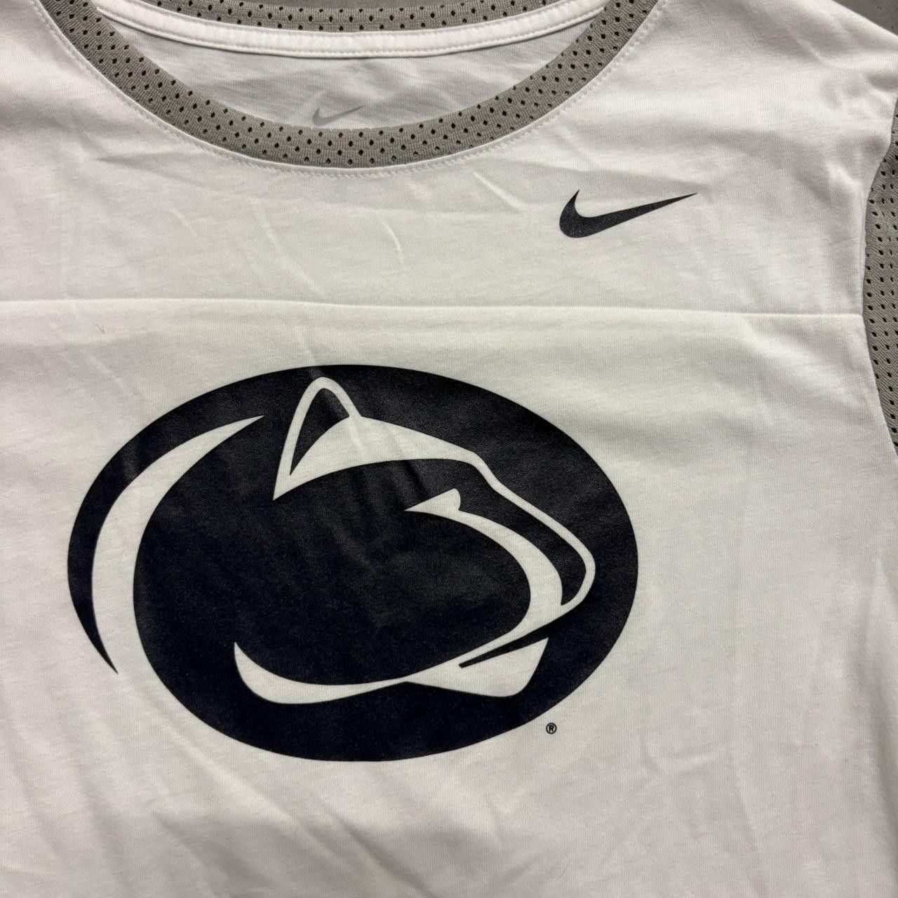Nike × Vintage Crazy Vintage Y2K/2000s Nike Penn State University Nittany Lions White Jersey! Size S / US 4 / IT 40 - 2 Thumbnail