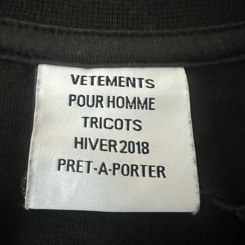 Vetements Black front skull face short-sleeve T-shirt, siz