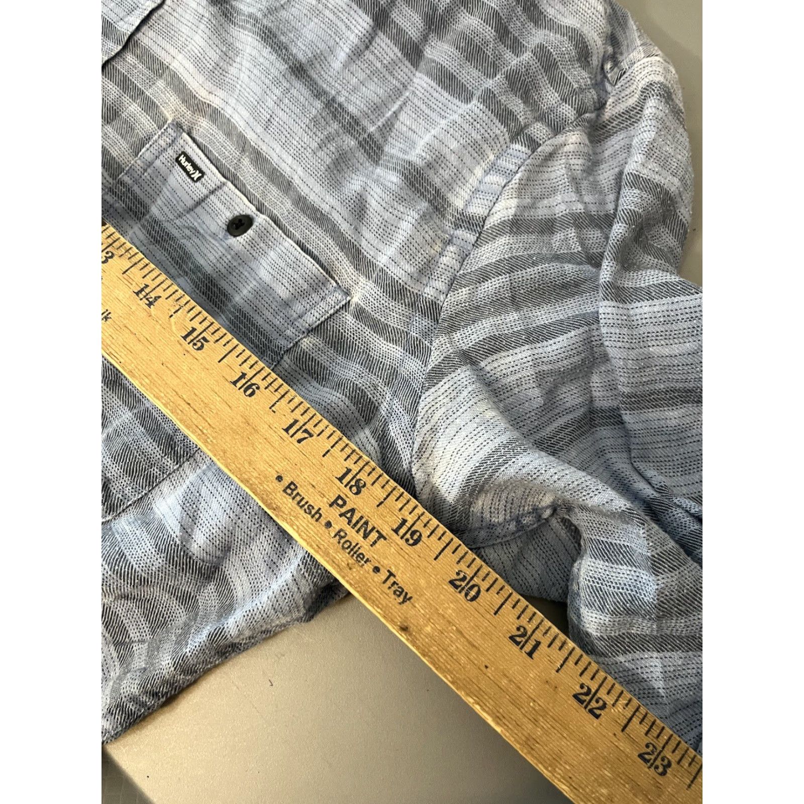Hurley Hurley Shirt Mens Medium Blue Striped Long Sleeve Button Up Casual Outdoor Size US M / EU 48-50 / 2 - 5 Thumbnail