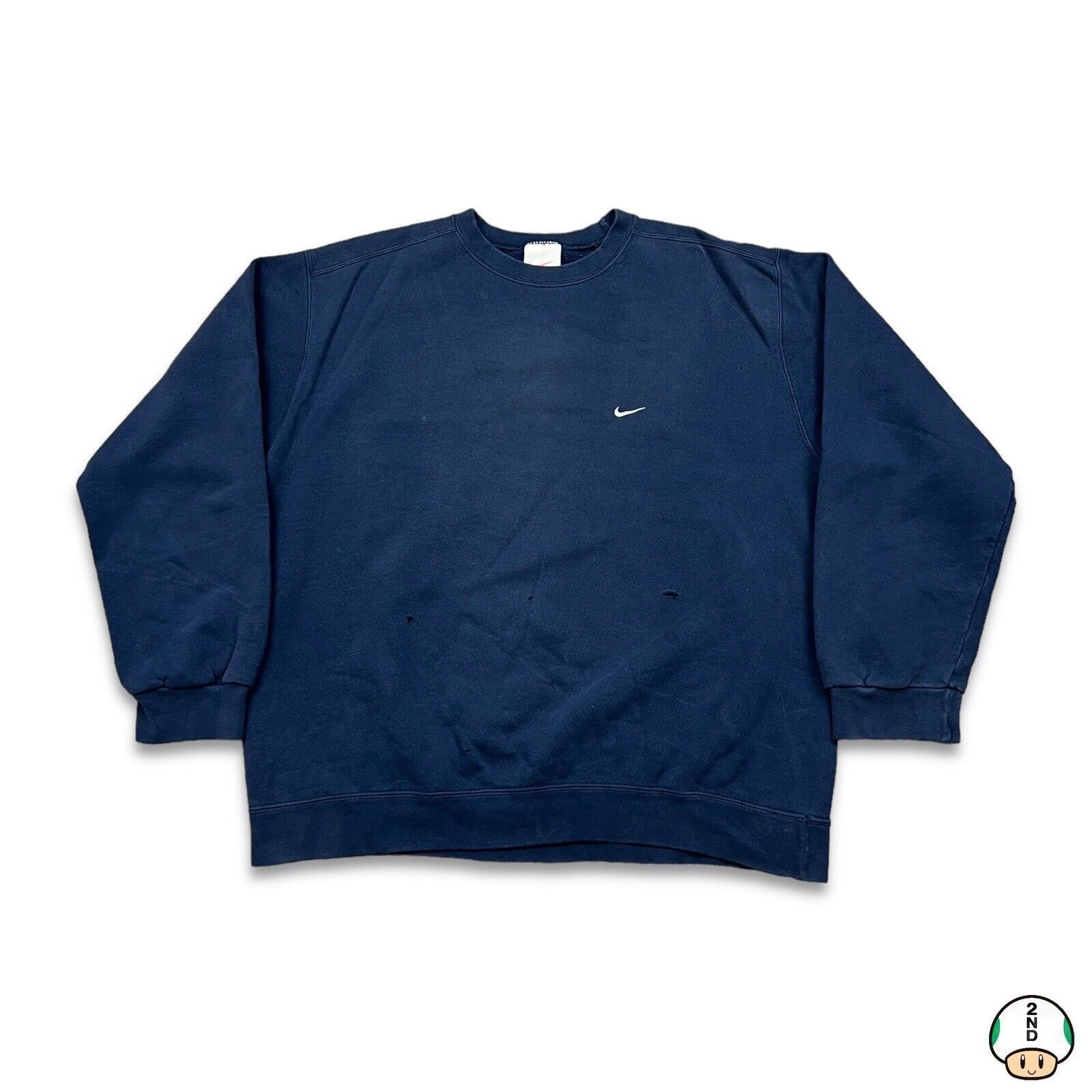 Nike × Vintage Vintage Nike Sweatshirt Distressed Sportswear 90s Crewneck Size US L / EU 52-54 / 3 - 1 Thumbnail
