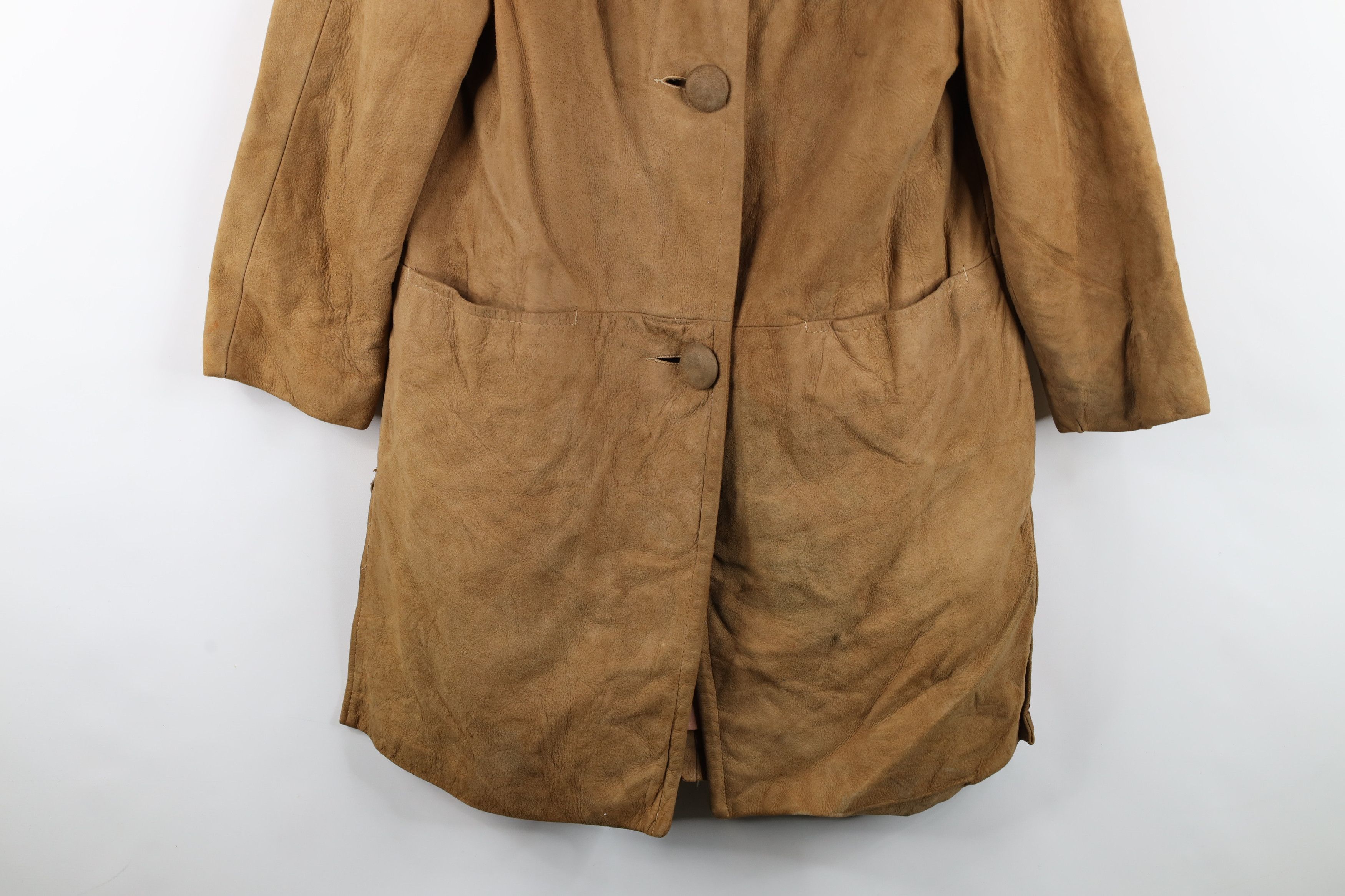 Vintage Vintage 40s 50s Rockabilly Fur Trim Suede Leather Jacket Size M / US 6-8 / IT 42-44 - 3 Thumbnail