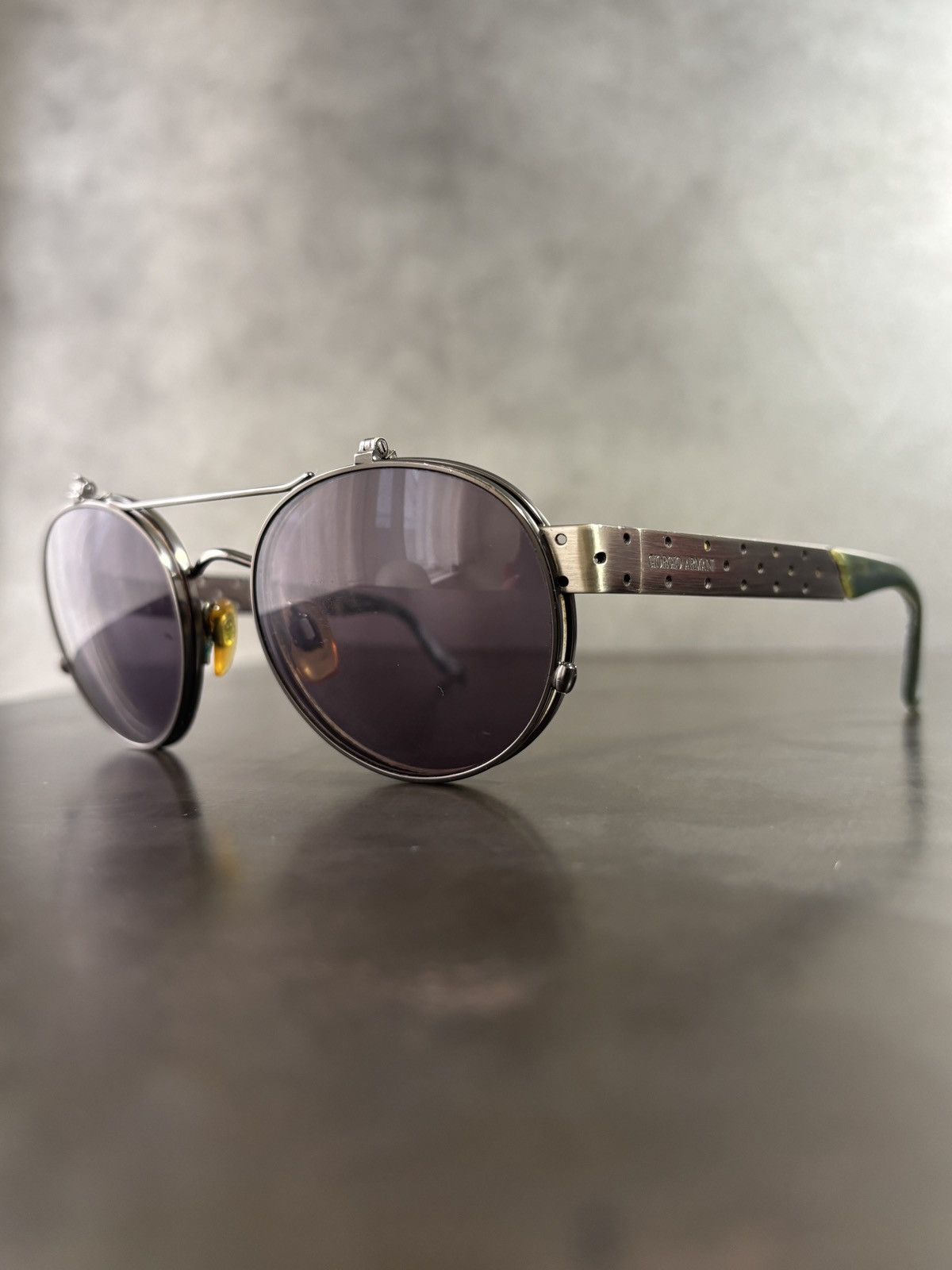 Giorgio Armani Vintage Giorgio Armani Sunglasses Frames Flip Up Glasses 657 Size ONE SIZE - 22 Thumbnail