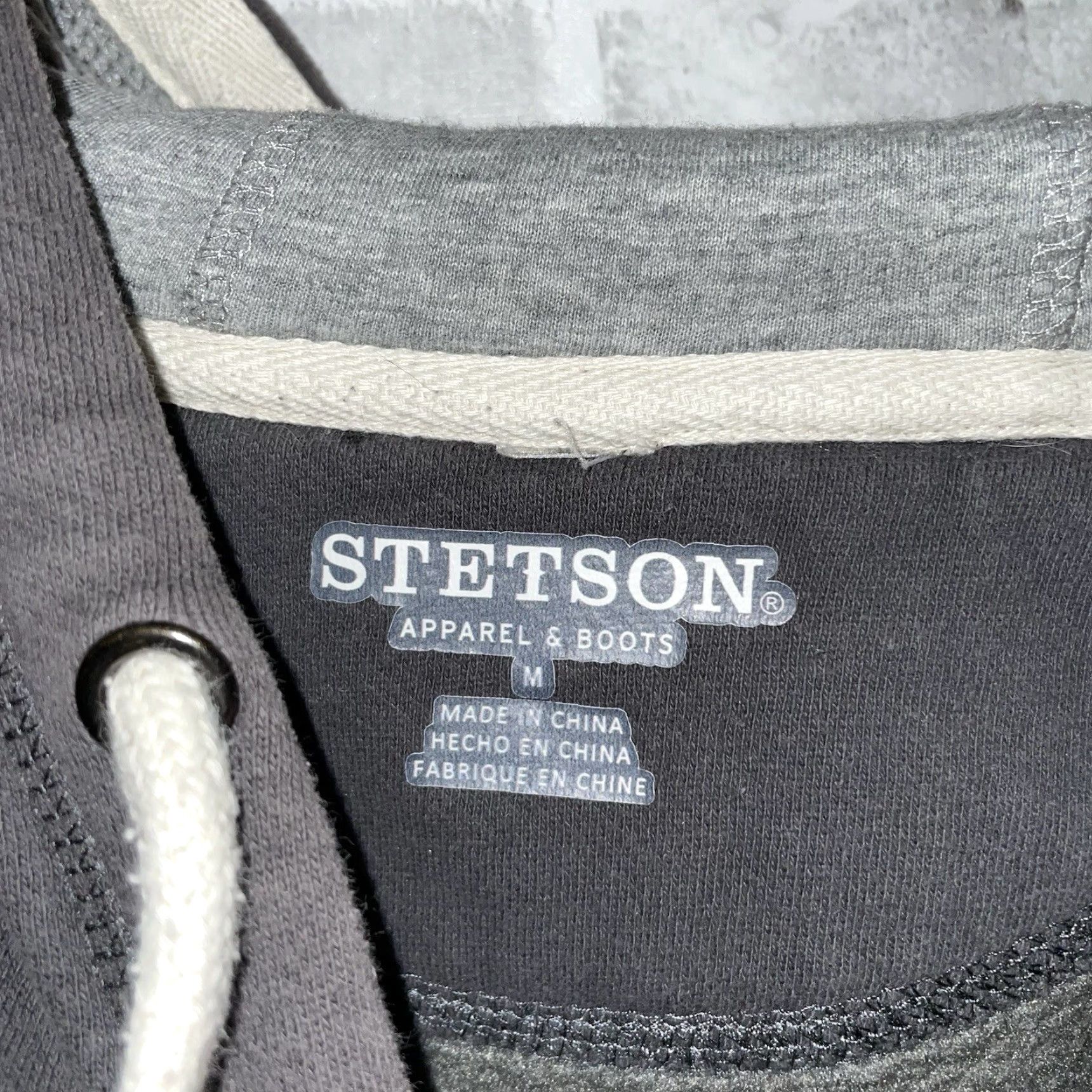 Stetson Stetson Hoodie Mens Size M Gray Drawstring Pullover Size US M / EU 48-50 / 2 - 4 Thumbnail