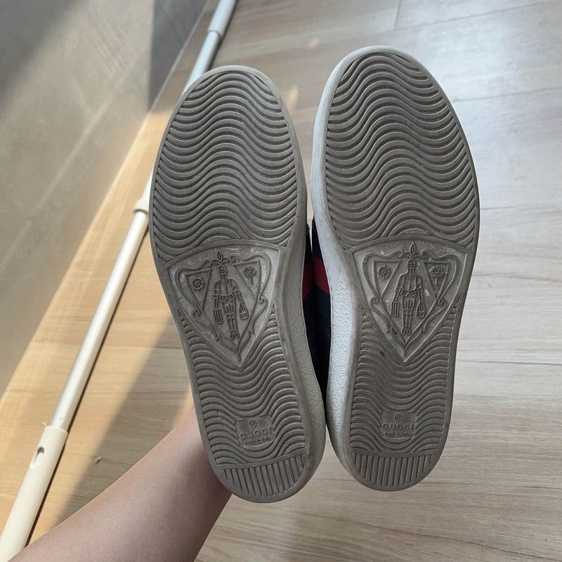 Gucci Gucci Ace GG Supreme Black Fashion Sneakers - Size US 9.5 / EU 42-43 - 4 Thumbnail