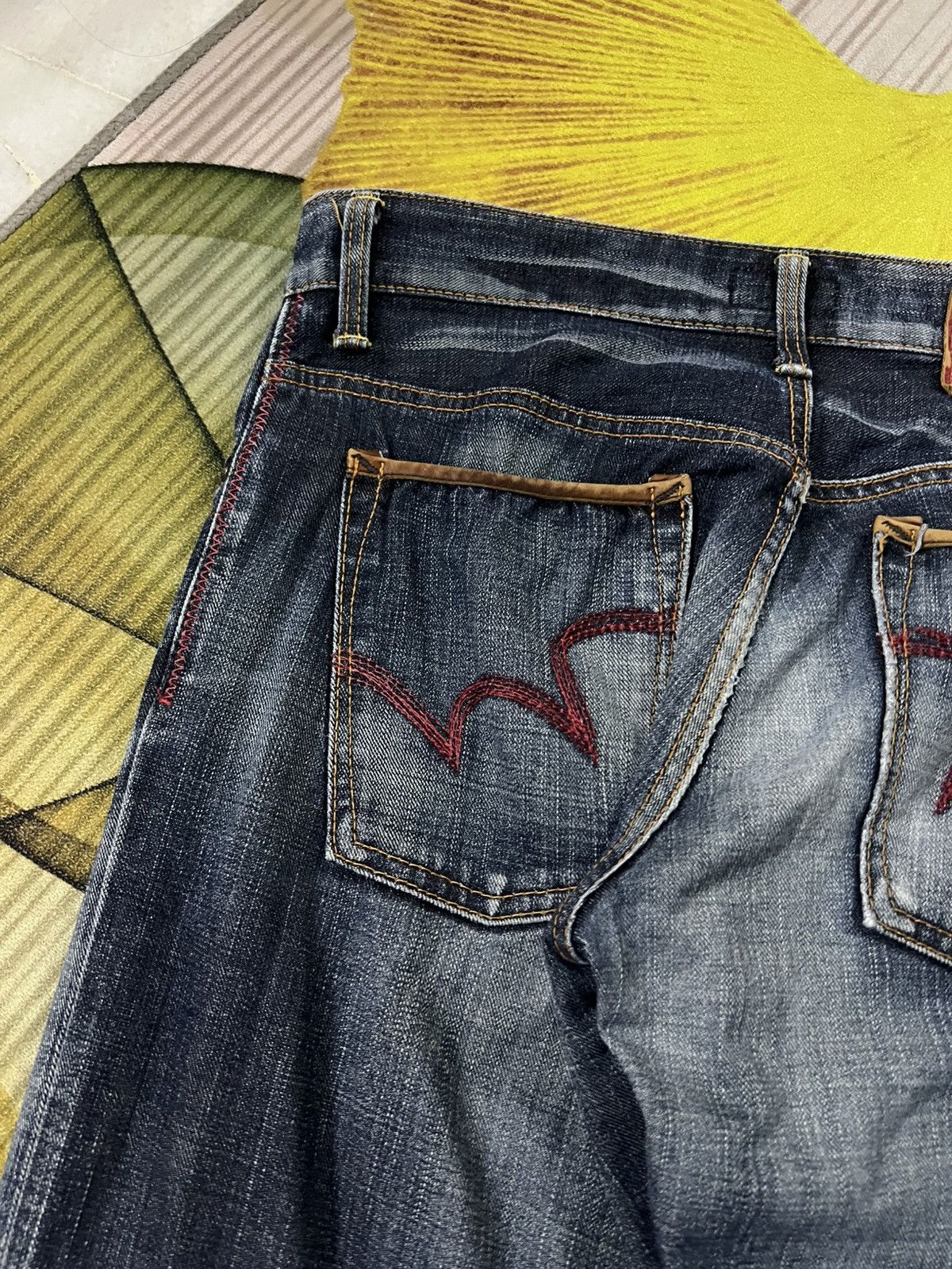 Edwin 💥Vintage Edwin Blue Trip Tokyo Japan Washed Jean Size US 31 - 17 Thumbnail
