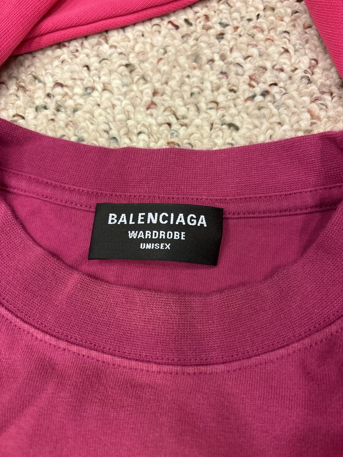 Balenciaga Balenciaga Pink Dyed Premium Embroidered Campaign Logo Tee Size US XL / EU 56 / 4 - 3 Thumbnail
