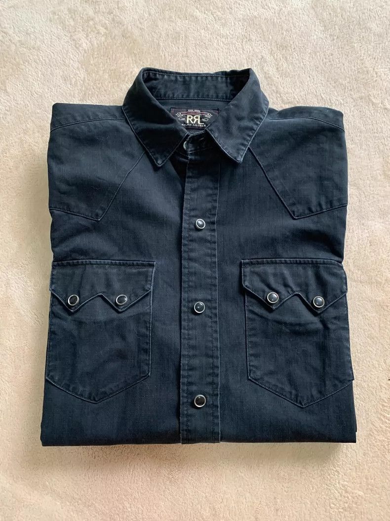 RRL Ralph Lauren RRL Indigo Western Denim Shirt - dmc Size US XS / EU 42 / 0 - 1 Thumbnail