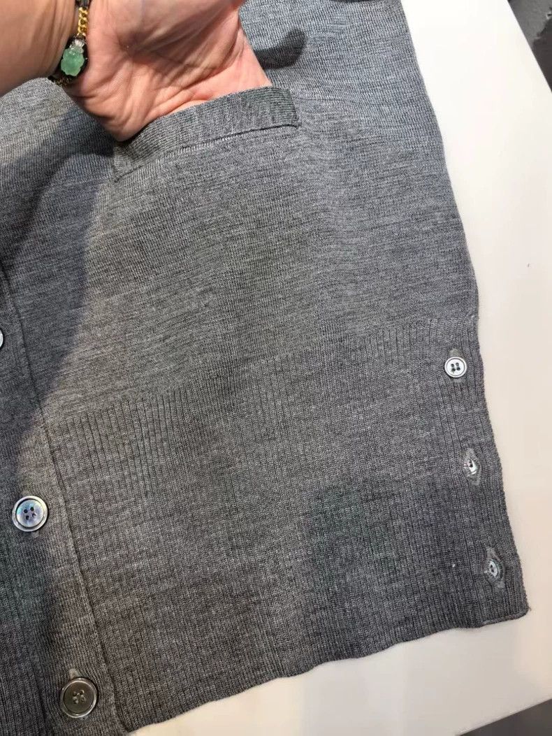Thom Browne Thom Browne Grey classic four-striped single-breasted long- Size US XL / EU 56 / 4 - 8 Thumbnail