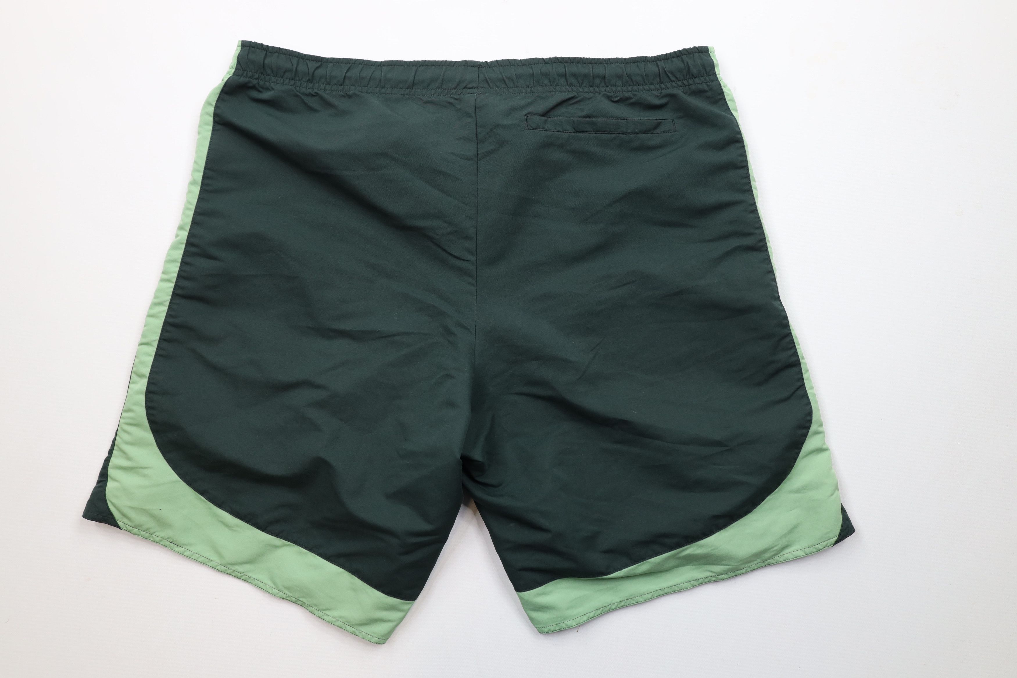 Nike × Vintage Vintage 90s Y2K Nike Travis Scott Mini Swoosh Shorts Green Size US 36 / EU 52 - 8 Thumbnail