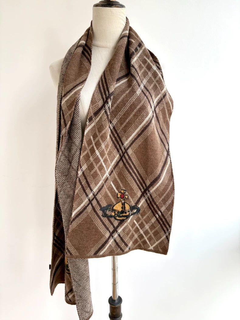 Vivienne Westwood Vivienne Westwood Colorful beige checkered earth star scar Size ONE SIZE - 2 Thumbnail