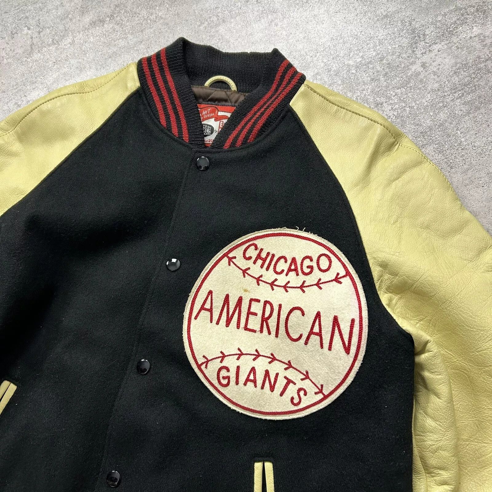 Vintage CHICAGO AMERICAN GIANTS EBBETS FIELD FLANNELS VARSITY JACKET Size US M / EU 48-50 / 2 - 2 Thumbnail