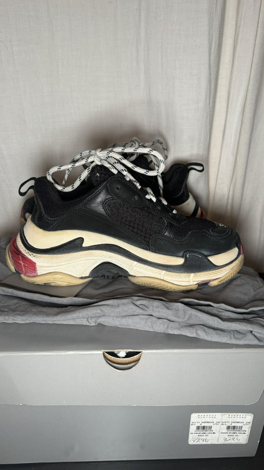 Balenciaga Balenciaga Triple S Sneakers – Black/Beige/Red (Size EU 36) Size US 6 / IT 36 - 6 Thumbnail