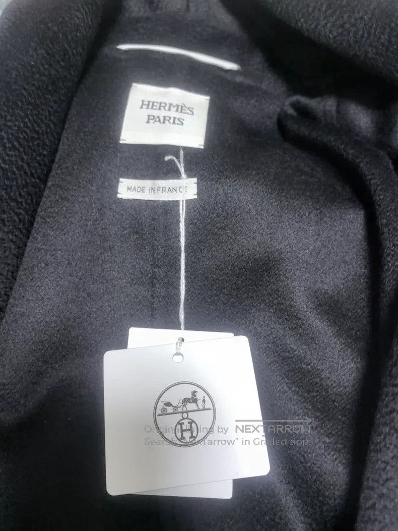 Hermes Hermes Black cashmere cloak, 100% cashmere material Size XXS / US 00 / IT 34 - 3 Thumbnail