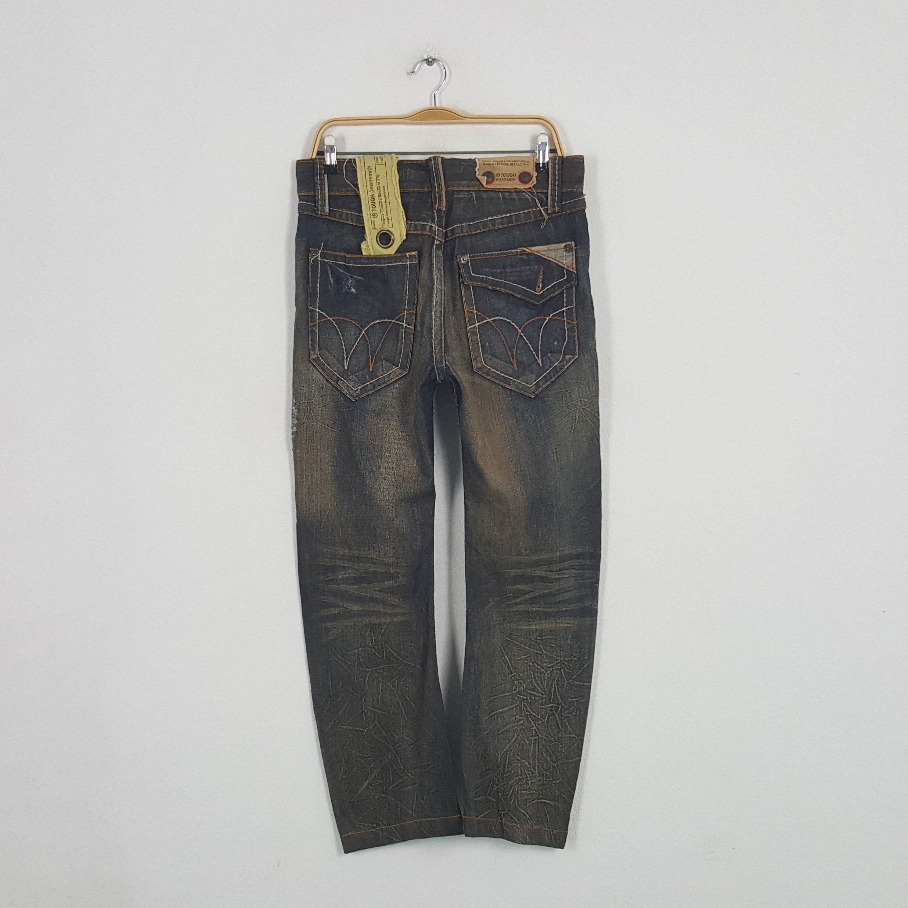Vintage Vintage Tough Jeansmith American Patches Art Denim Jeans Size US 31 - 4 Thumbnail