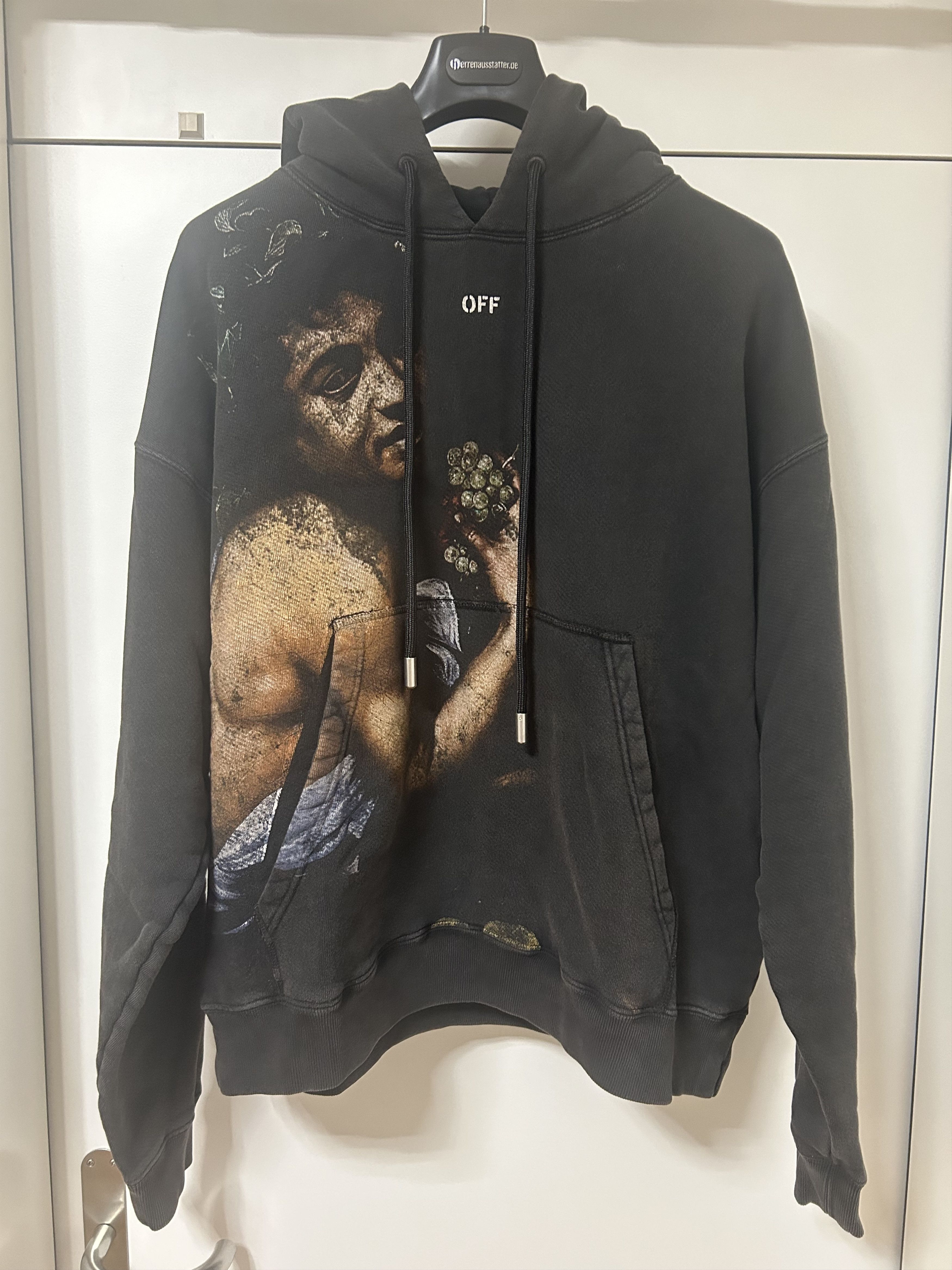 image of Off White Bacchus Hoodie (2013) Archive-Piece in Washed Black, Men's (Size Large)
