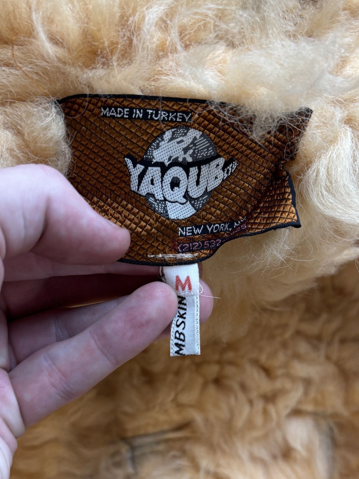 Vintage 70s Vintage Sheepskin Coat Shearling Bomber Flight Jacket Size M / US 6-8 / IT 42-44 - 7 Thumbnail