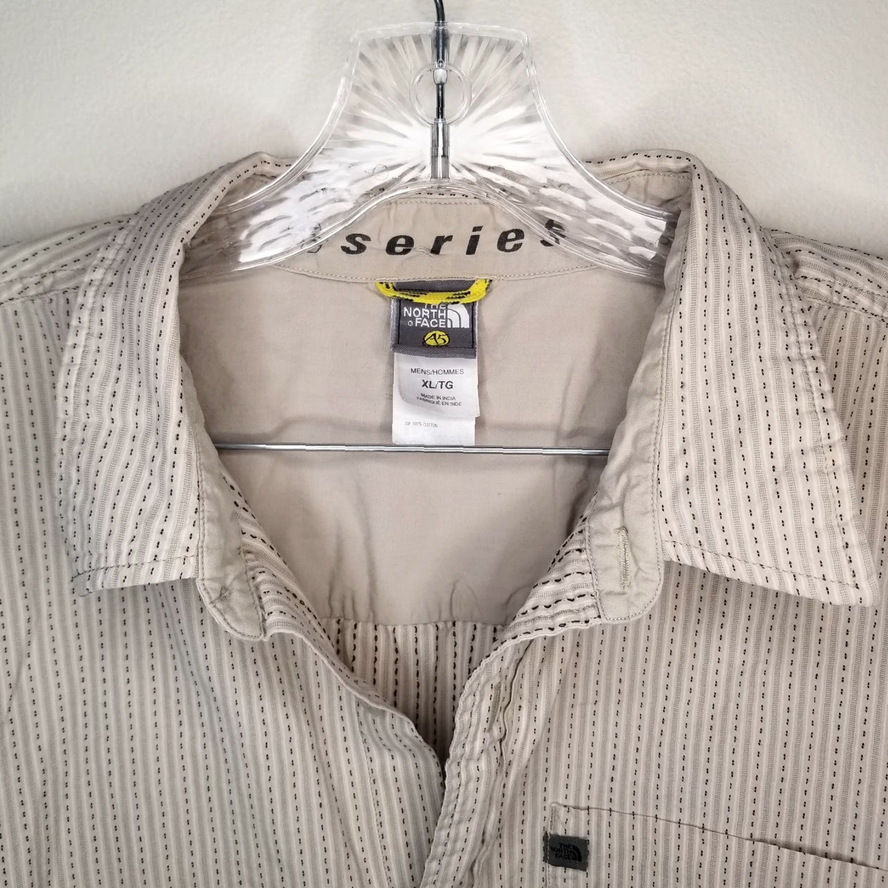The North Face The North Face Shirt Mens XL Beige Short Sleeve Button-Up A5 Series Size US 36 / EU 52 - 3 Thumbnail