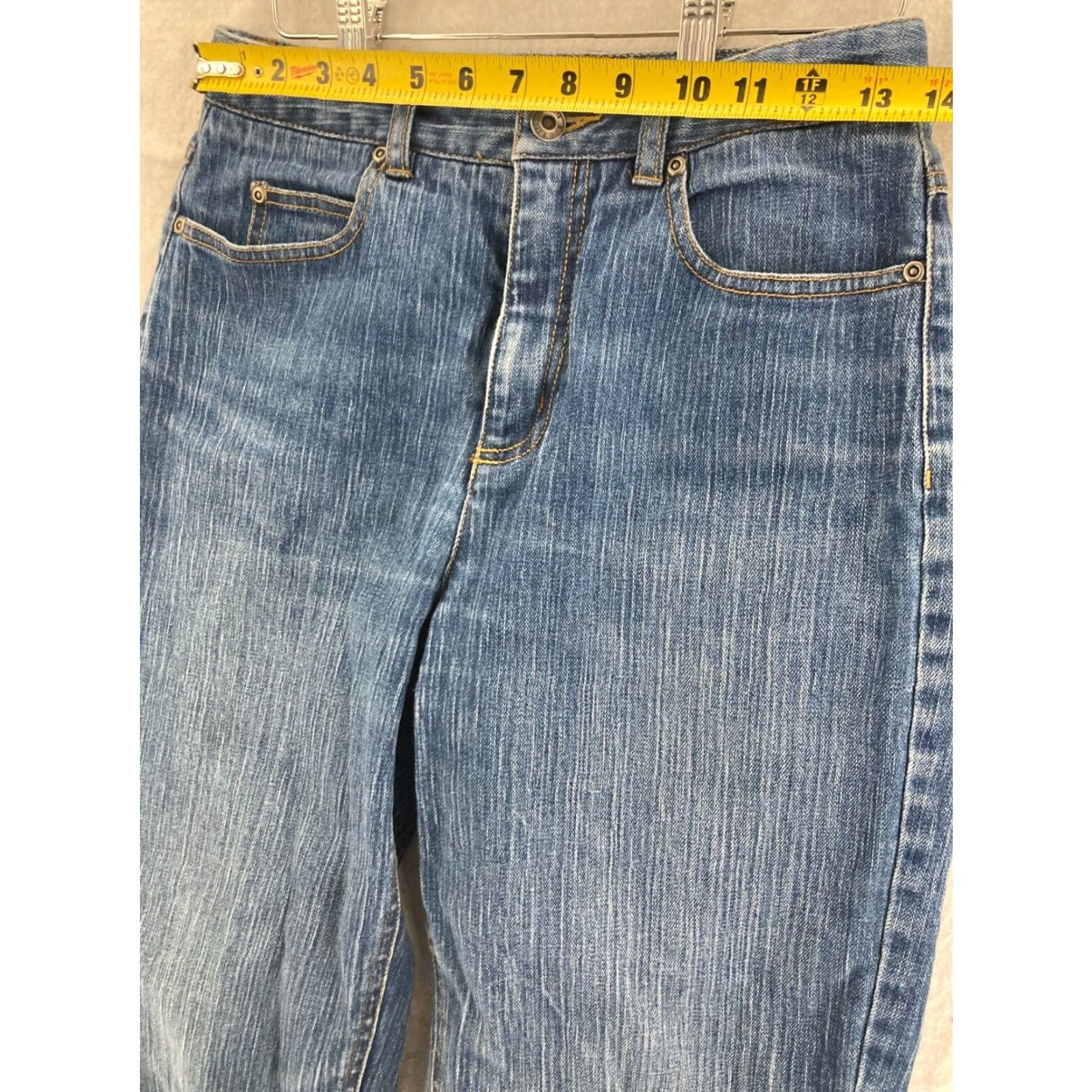 Talbots Talbots Jeans Womens 4 Blue Curvy Bootcut Dark Wash Stretch Denim Mid Rise Size 27" / US 4 / IT 40 - 2 Thumbnail