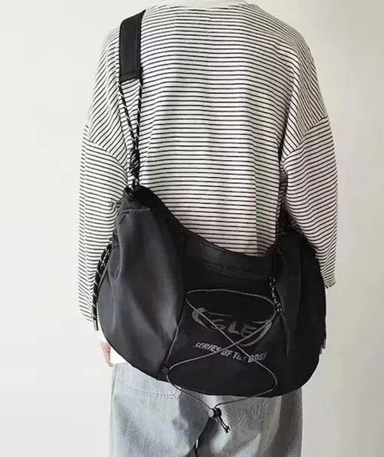 Stylish Black Sling Bag, Men's