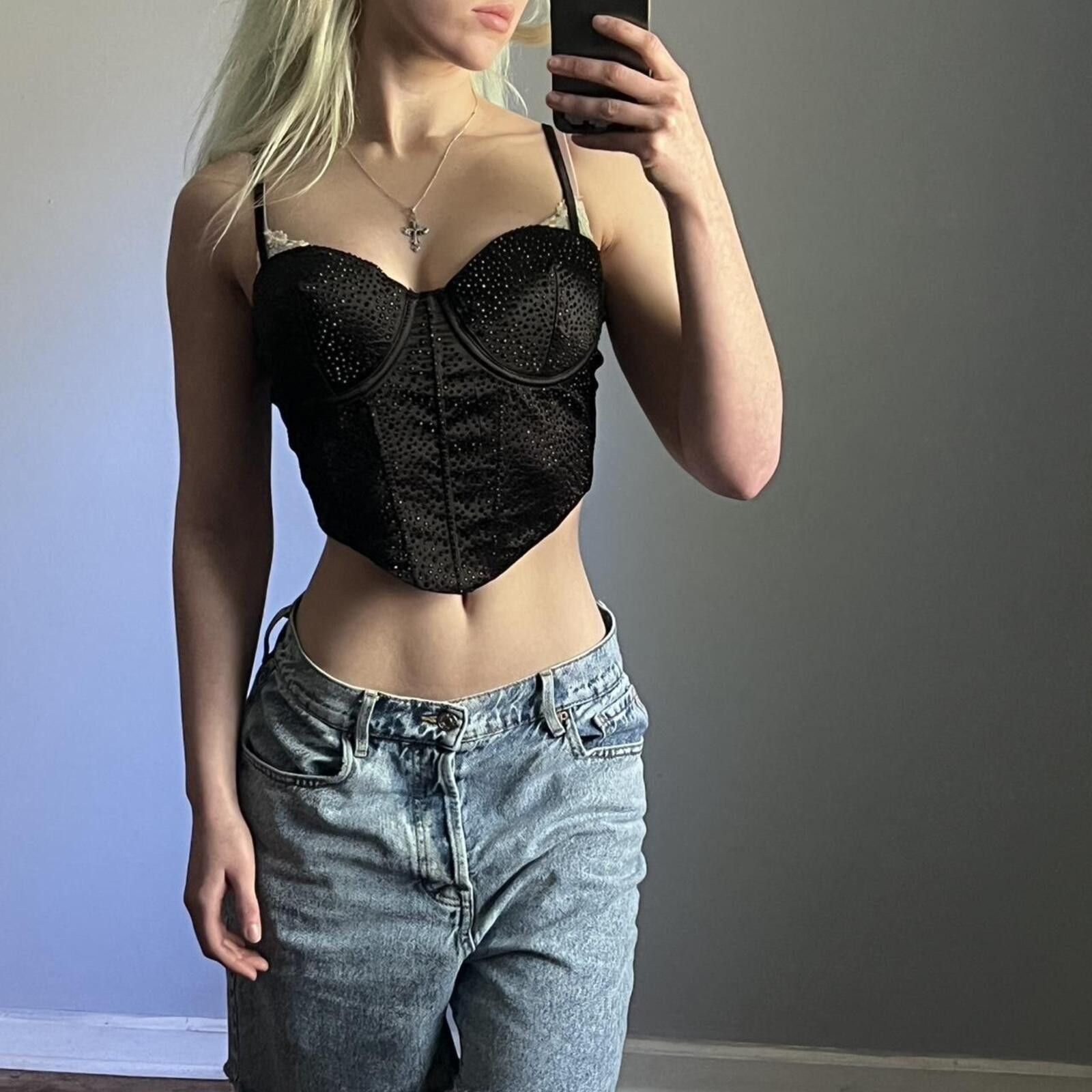 Windsor Smith Black studded corset top Size ONE SIZE - 2 Thumbnail