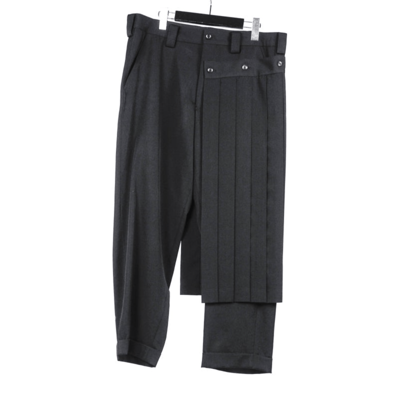 Yohji Yamamoto Yohji Yamamoto Pour Homme - Wool Left Pleats Mackin Pants Size US 32 / EU 48 - 1 Thumbnail