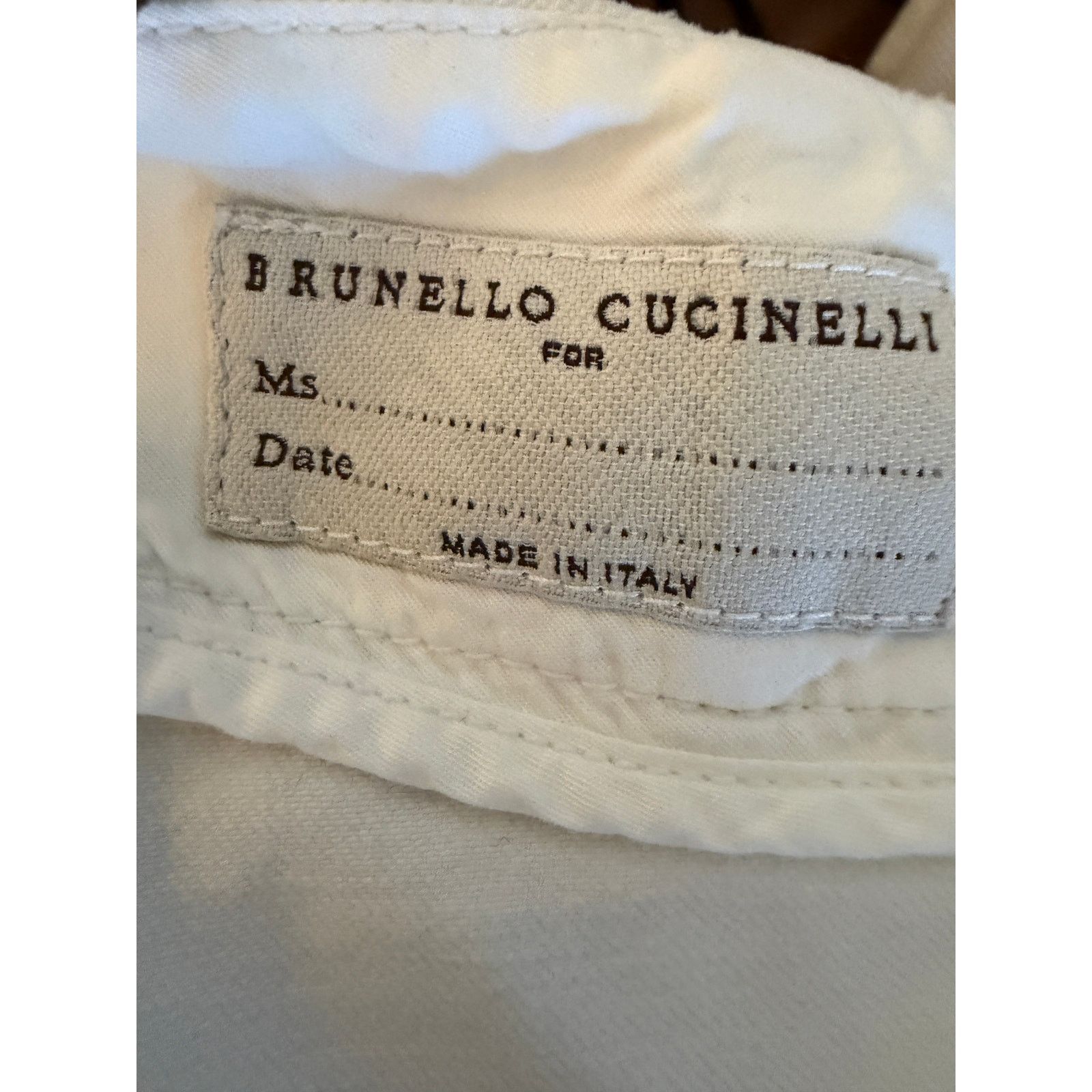 Brunello Cucinelli Brunello Cucinelli Women's Cotton White Pants Size 28" / US 6 / IT 42 - 3 Thumbnail