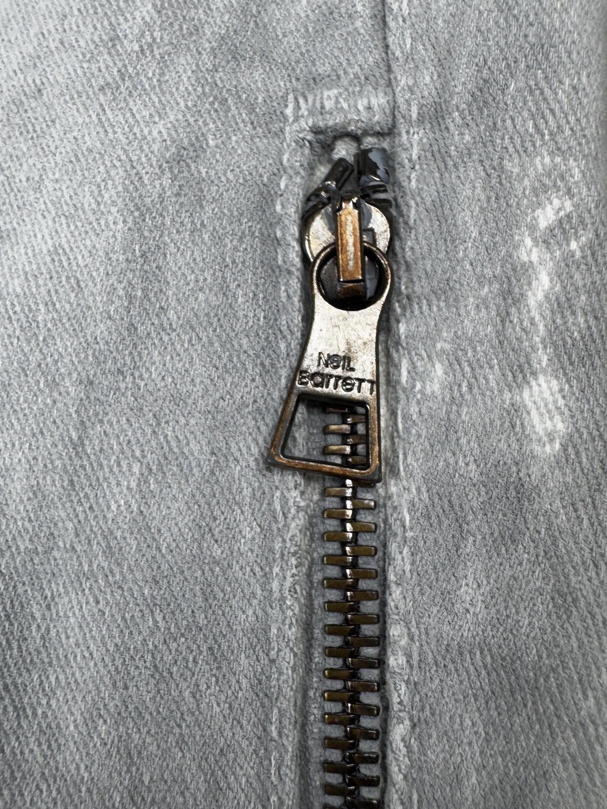 Neil Barrett Neil Barrett grey white faded side zipper pocket pants jeans Size US 33 - 6 Thumbnail