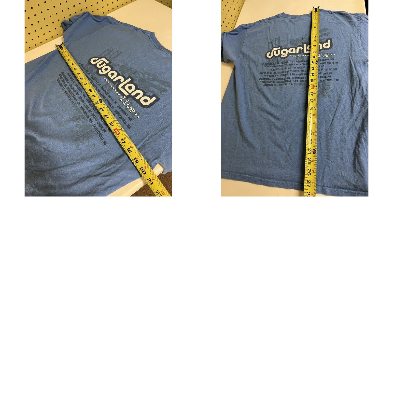 Gildan Sugarland T Shirt Adult Large L Blue Back band Concert Tee Country Music Cotton Size US M / EU 48-50 / 2 - 8 Thumbnail
