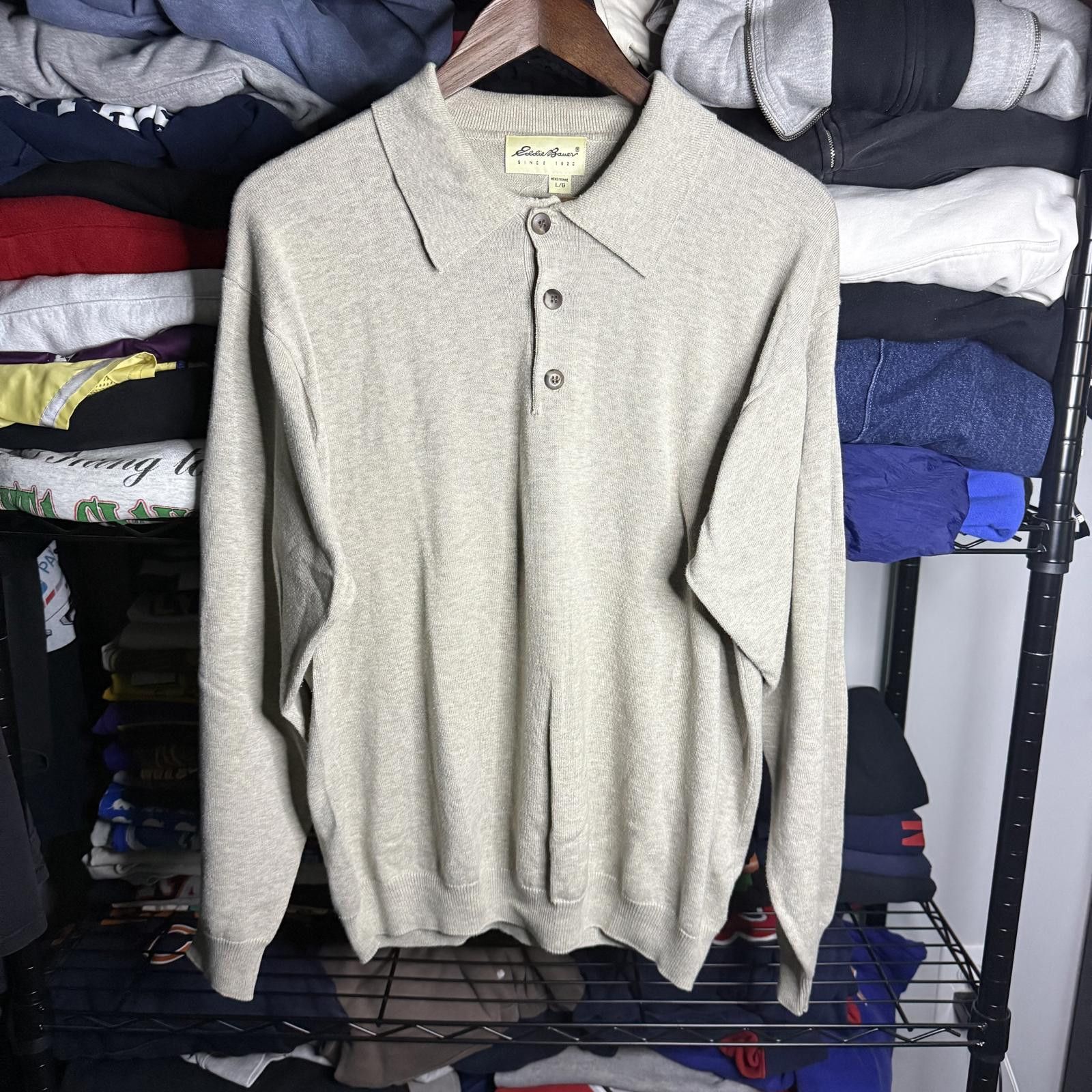 Eddie Bauer Vintage 90's Eddie Bauer Knit Pullover Sweater Size US L / EU 52-54 / 3 - 1 Thumbnail