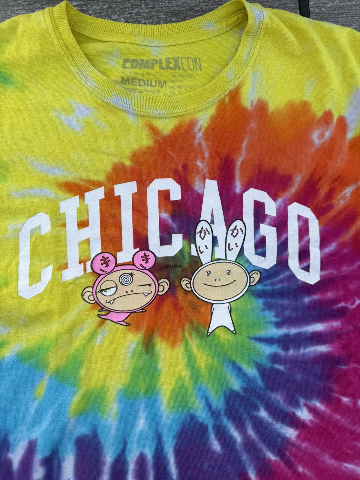 Takashi Murakami 2016 Takashi Murakami ComplexCon Tie-Dye Chicago Tee Size US M / EU 48-50 / 2 - 2 Thumbnail