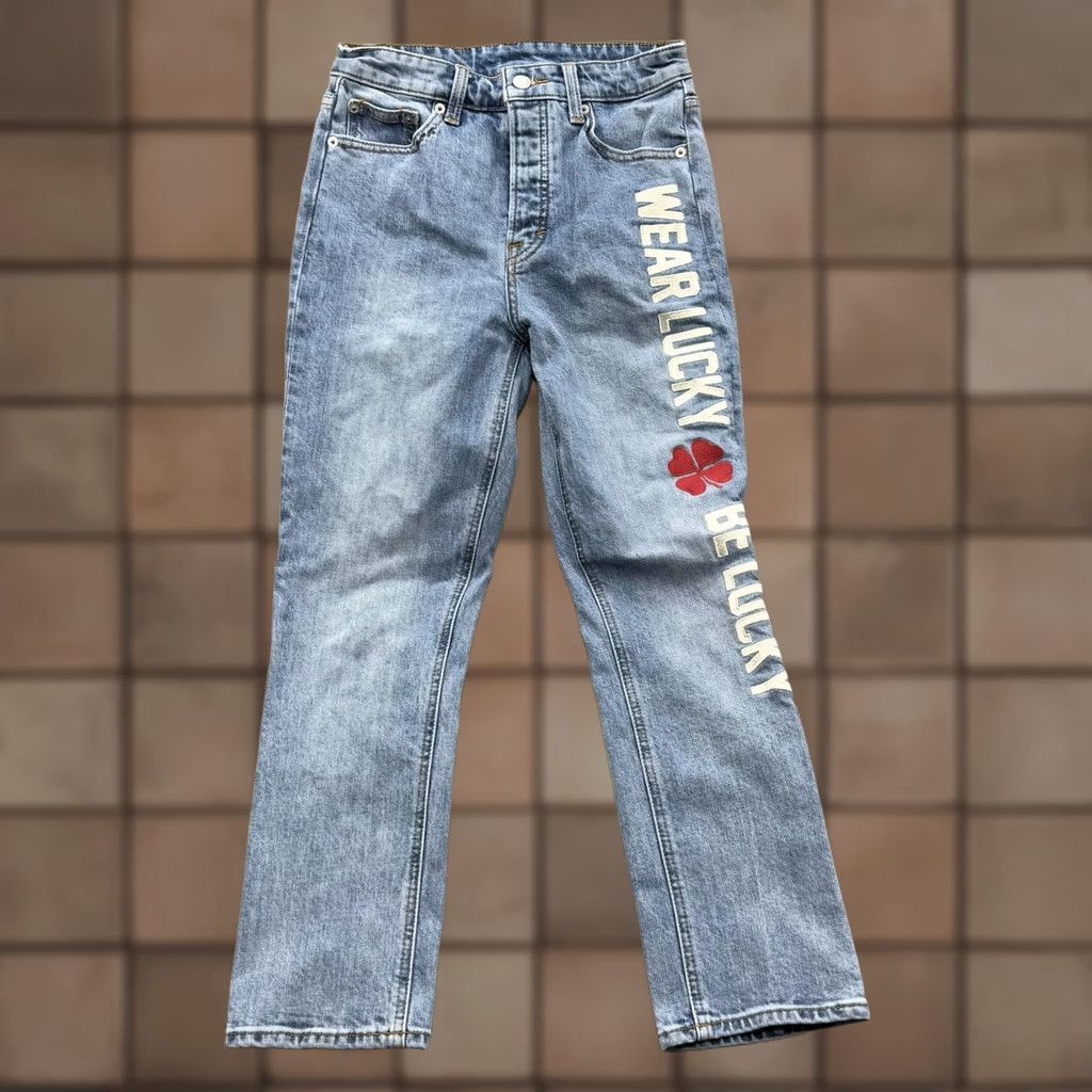 Lucky Brand Lucky Brand Bridgette Straight Jeans Womens 27 Blue High Rise Wear Lucky Graphic Jeans Mens? Size 27" / US 4 / IT 40 - 1 Thumbnail